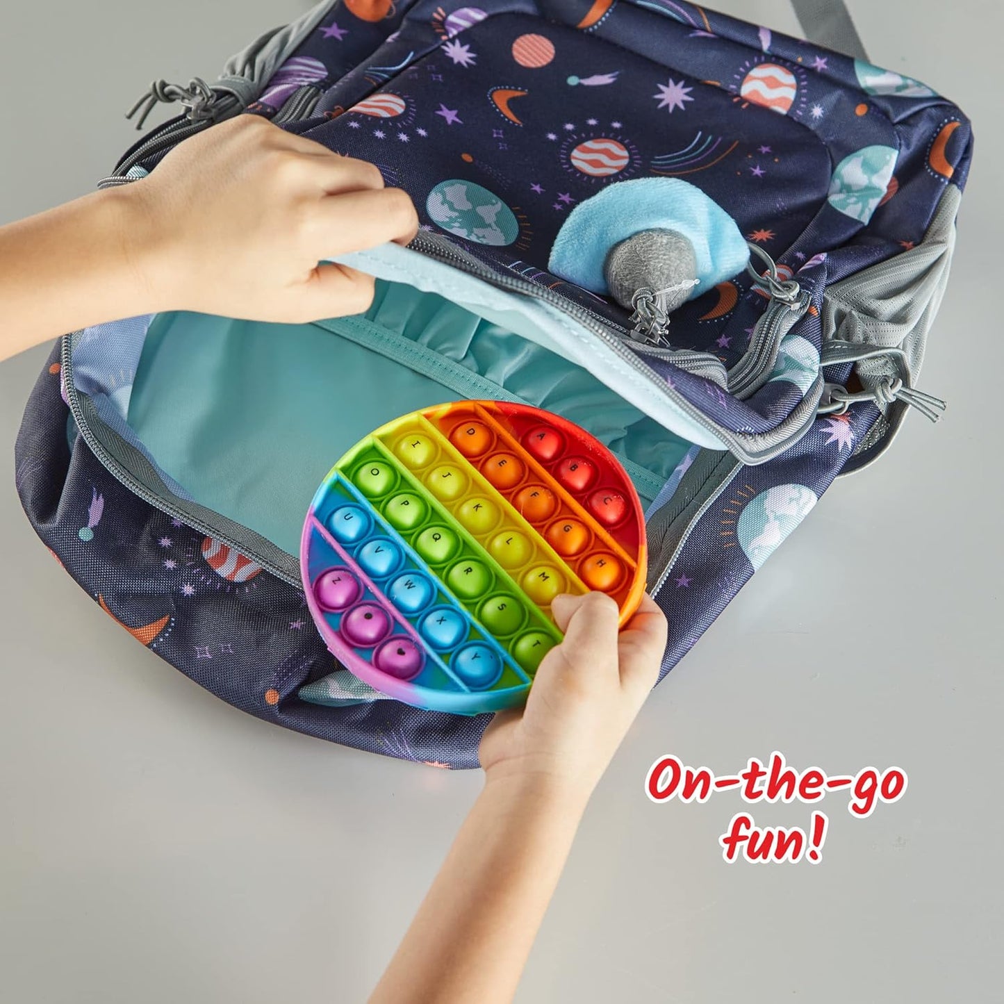 hand2mind Alphabet Sensory Bubble Poppers, Pop Fidget Toys for Kids, Letter Toys, Fine Motor Toys, Fidgets for Classroom, Calm Down Corner Supplies, Science of Reading Manipulatives (Set of 6)