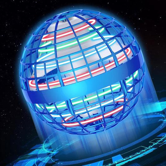 Flying Orb Ball 2024 Upgraded - Hover Orb Magic Light Up Orb Mini Drone Cosmic Globe Flying Spinner for 6 7 8 9+ Year Old Boys Girls Adults Flying Ball Orbit Ball for Birthday Gift Christmas (Blue)