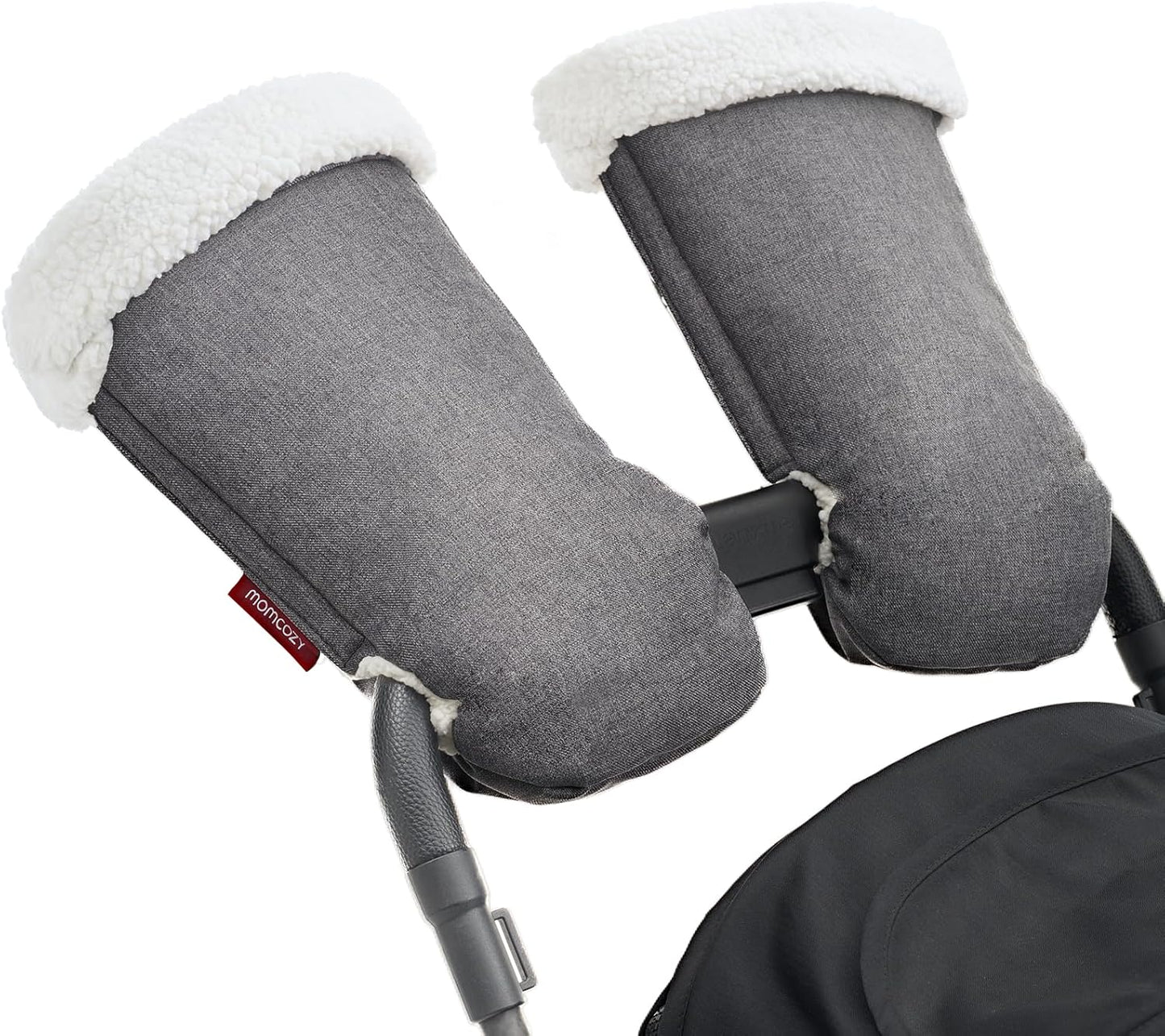 Momcozy Stroller Gloves Warmmuffs | Universal Winter Anti-Freeze Stroller Mittens | Winter Handmuff Stroller Accessories | Ultra-Plush,Weather-Proof | Foldable Adjustable | Shopping Golf Pet Cart