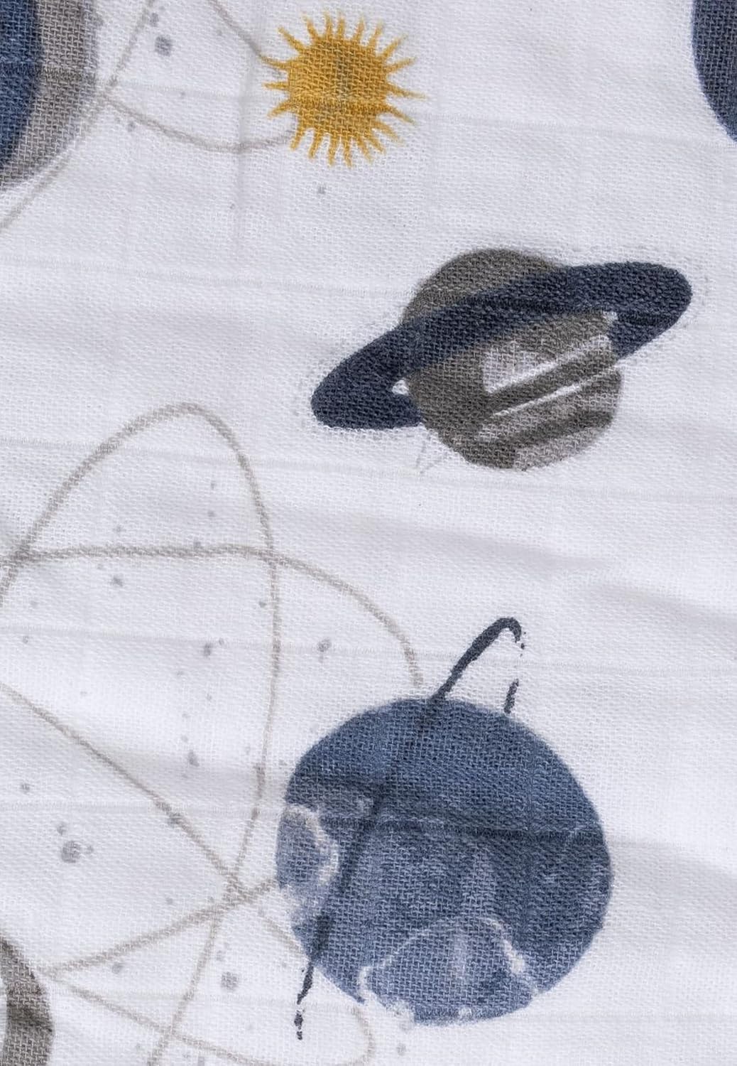 Little Unicorn Original Premium Cotton Quilt | Multi-Layered & Extra-Soft Muslin Fabric |for Babies & Toddlers (Planetary)