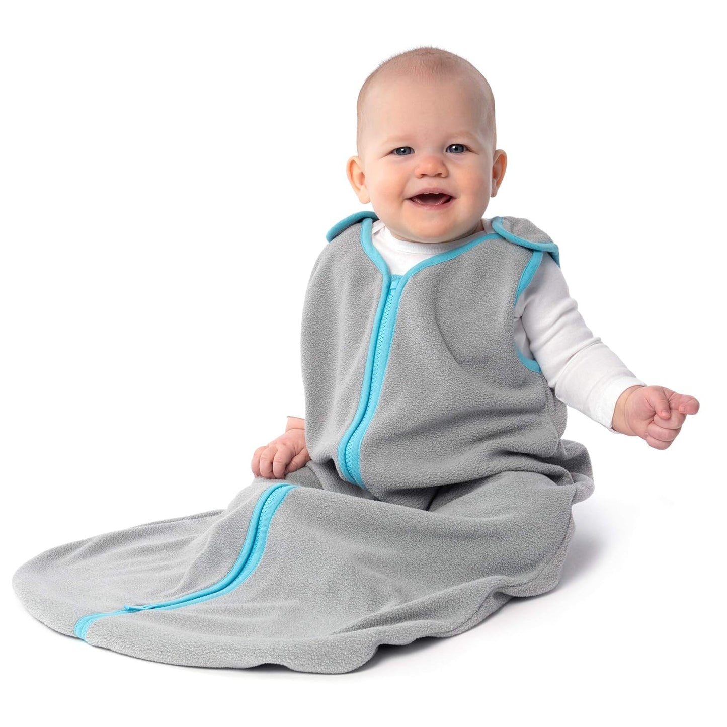 baby deedee Sleep Nest Fleece Baby Sleeping Bag, Gray, 18-36 Month, Gray Aqua