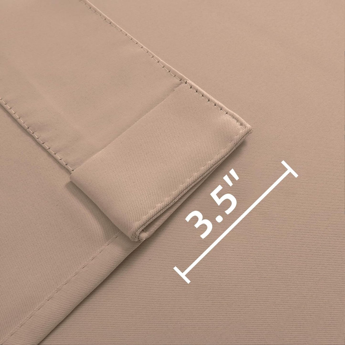 Joydeco Blackout Curtains 108 Inches Long, Thermal Insulated Black Out Curtains 2 Panels Set, Room Darkening Drapes for Living Room Window Rod Pocket Back Tab (W52 x L108 Inch, Khaki)