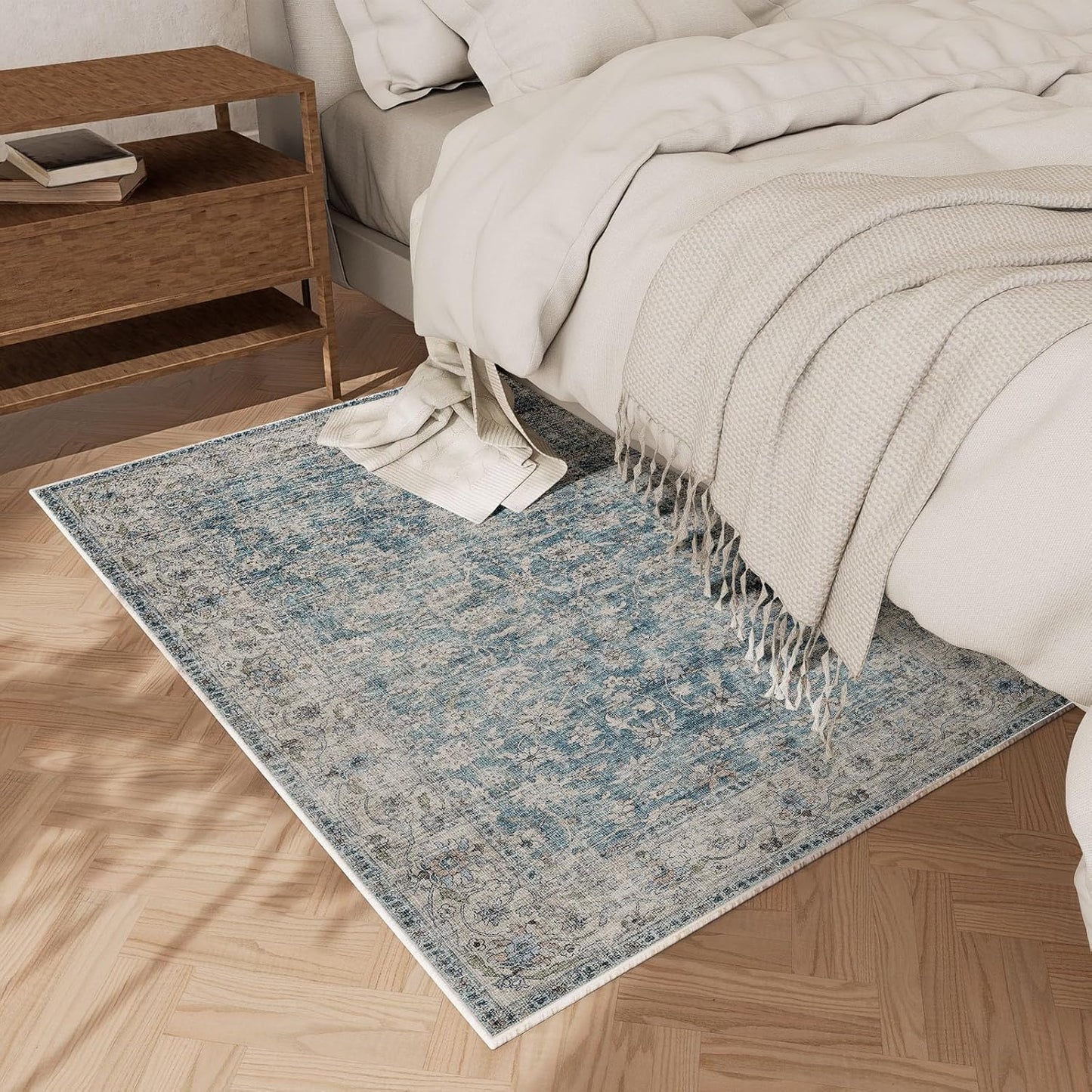 Machine Washable Entryway Throw Rug: Door Mat Indoor Entrance 2x3 Rug Boho Small Area Rug Non-Slip Low Pile Kitchen Rug for Front Door Indoor Entrance Entry Kids Room