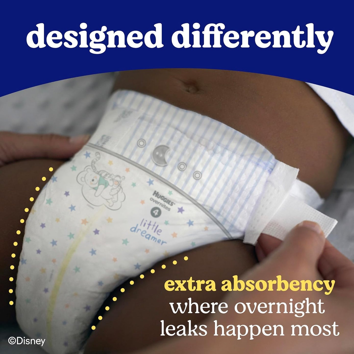 Huggies Size 4 Overnites Baby Diapers: Overnight Diapers, Size 4 (22-37 lbs), 100 Ct, Packaging May Vary