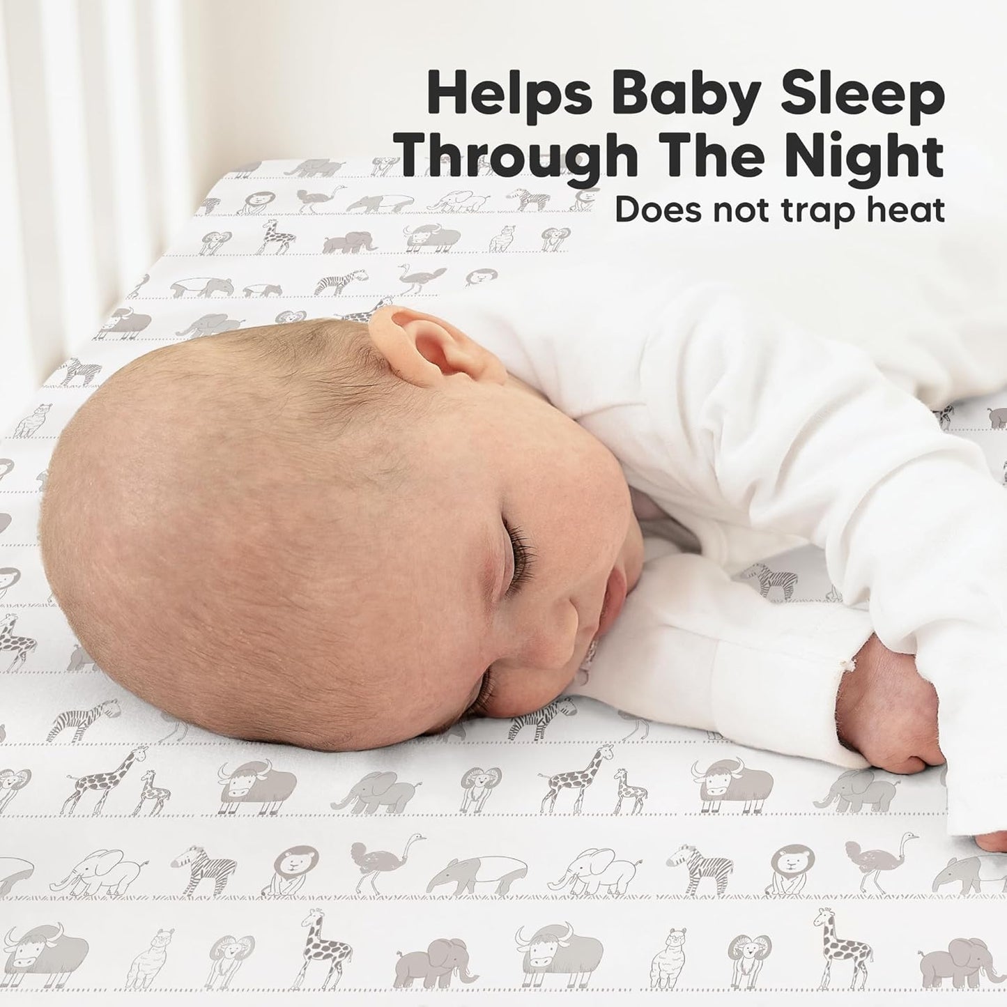 KeaBabies 2-Pack Organic Crib Sheets for Boys, Girls - 52x28 Fitted Crib Mattress Sheet Neutral, Breathable Jersey Cotton Cover for Baby Bed, Toddler Mattress, Soft & Cute Prints (Savannah)