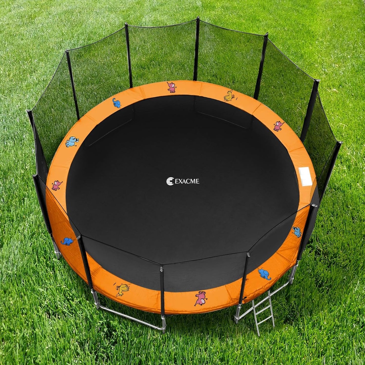 ExacMe Trampoline Pad Replacement 16 15 14 13 12 10 8 Foot, Waterproof Safety Spring Cover Round Frame Pad, No Hole for Pole