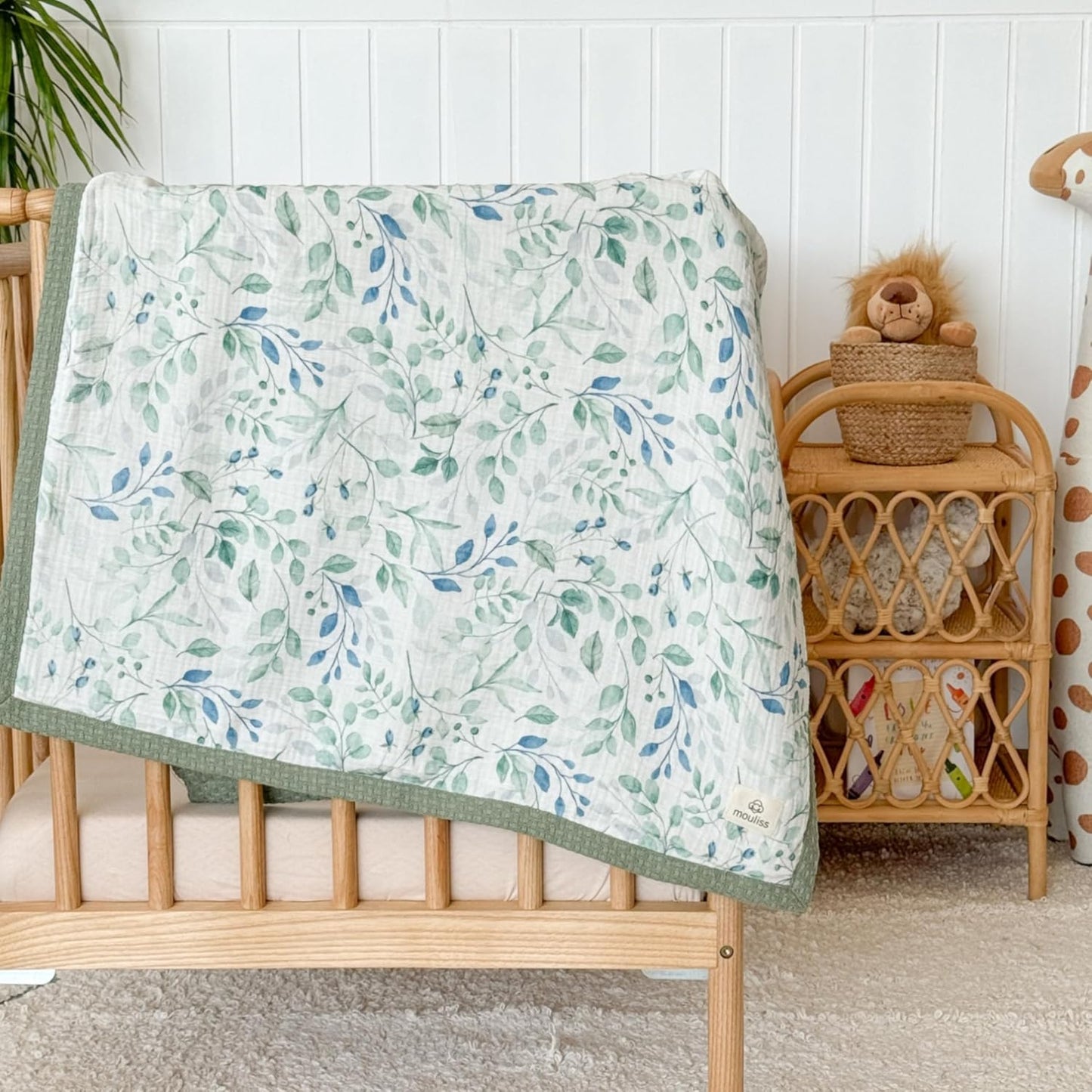 Personalized Baby Blanket with Name – Handmade 100% Organic Cotton Newborn Gift | Custom Knit Blanket for Boys, Girls, Kids & Baby Showers