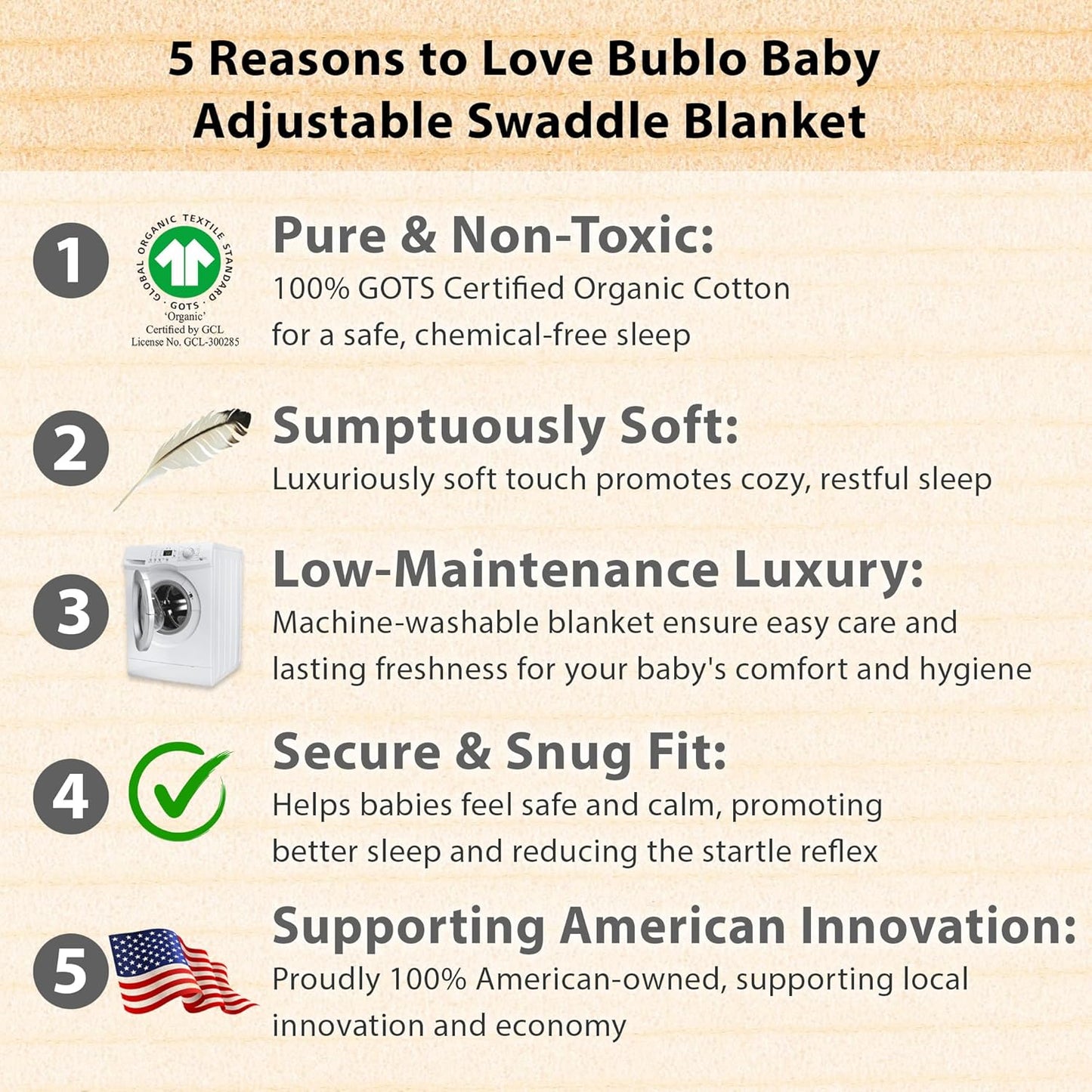 Bublo Baby Organic Preemie Swaddles 4-7 lbs - 3-Pack Premature Babies Swaddle Sleep Sack - Premature Infant Sleeping Sack - Easy Adjustable Baby Swaddle Blanket Wrap Boy Girl (Rose Pink)