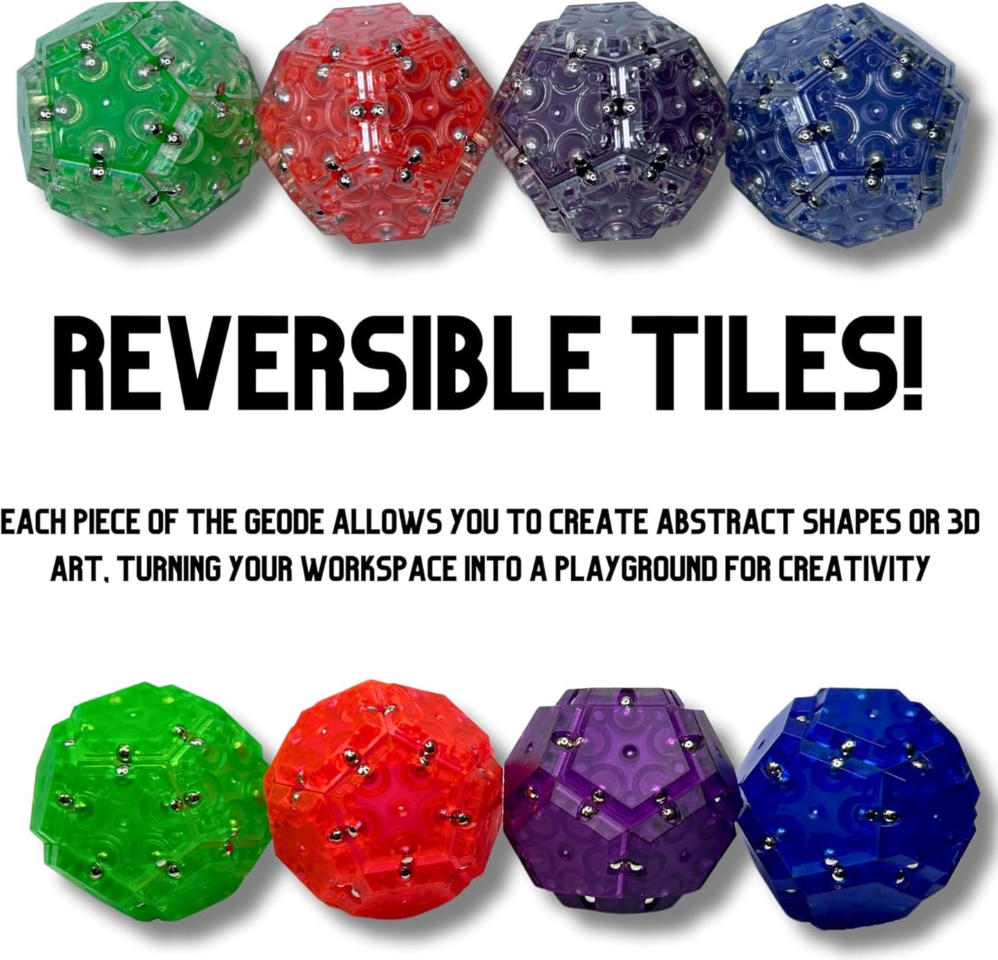 Four Brothers Magnetic Fidget Sphere 12-Piece Set: Pentagons Puzzle, Magnet Fidget Toys, Building Blocks, Stress Relief Desk Toys for Teens & Adults (Purple)