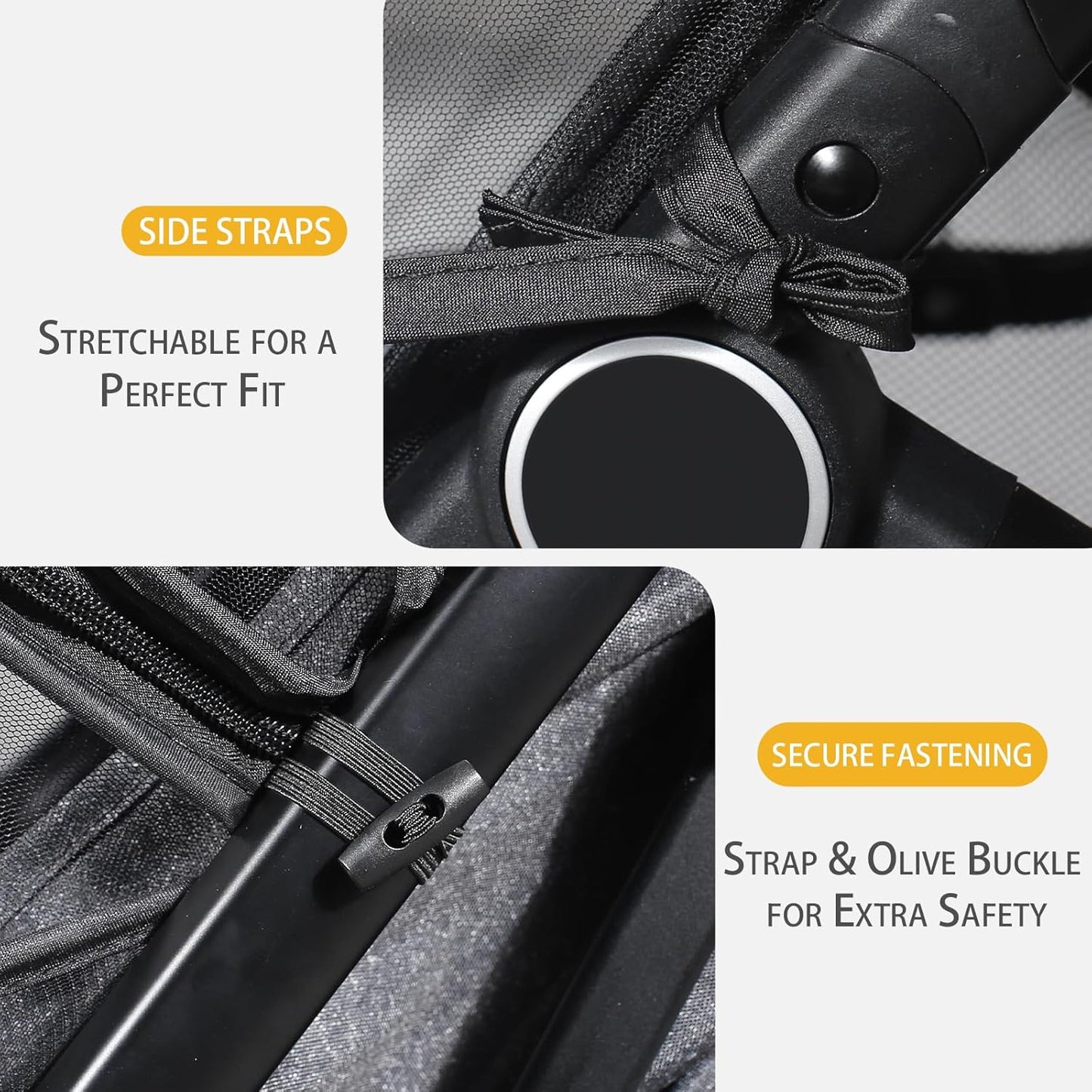 Mosquito Net for Stroller, Universal 3D Baby Bug Net with Two-Way Zippers & Storage Bag, Breathable & Foldable Netting for Stroller,Cradle（White）