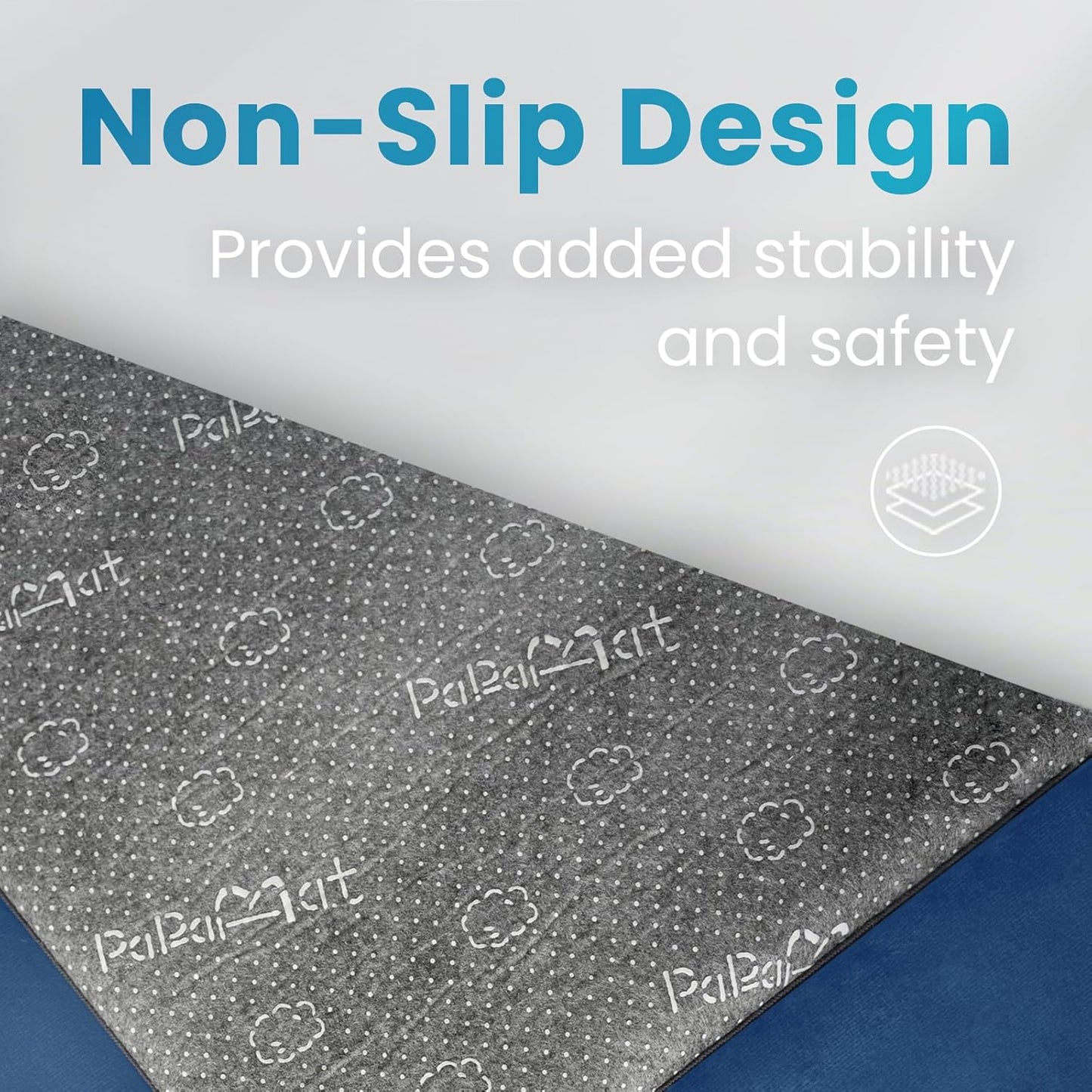 1.3" Thick Baby Play Mat,Ultra Soft Elasti-Foam 50×50 Playpen Mat for Tummy Time,Water-Repellent Coral Fleece Nursery Rug for Infants,Toddlers,Kids,Non-Slip Safe for Crawling(Royal Blue)