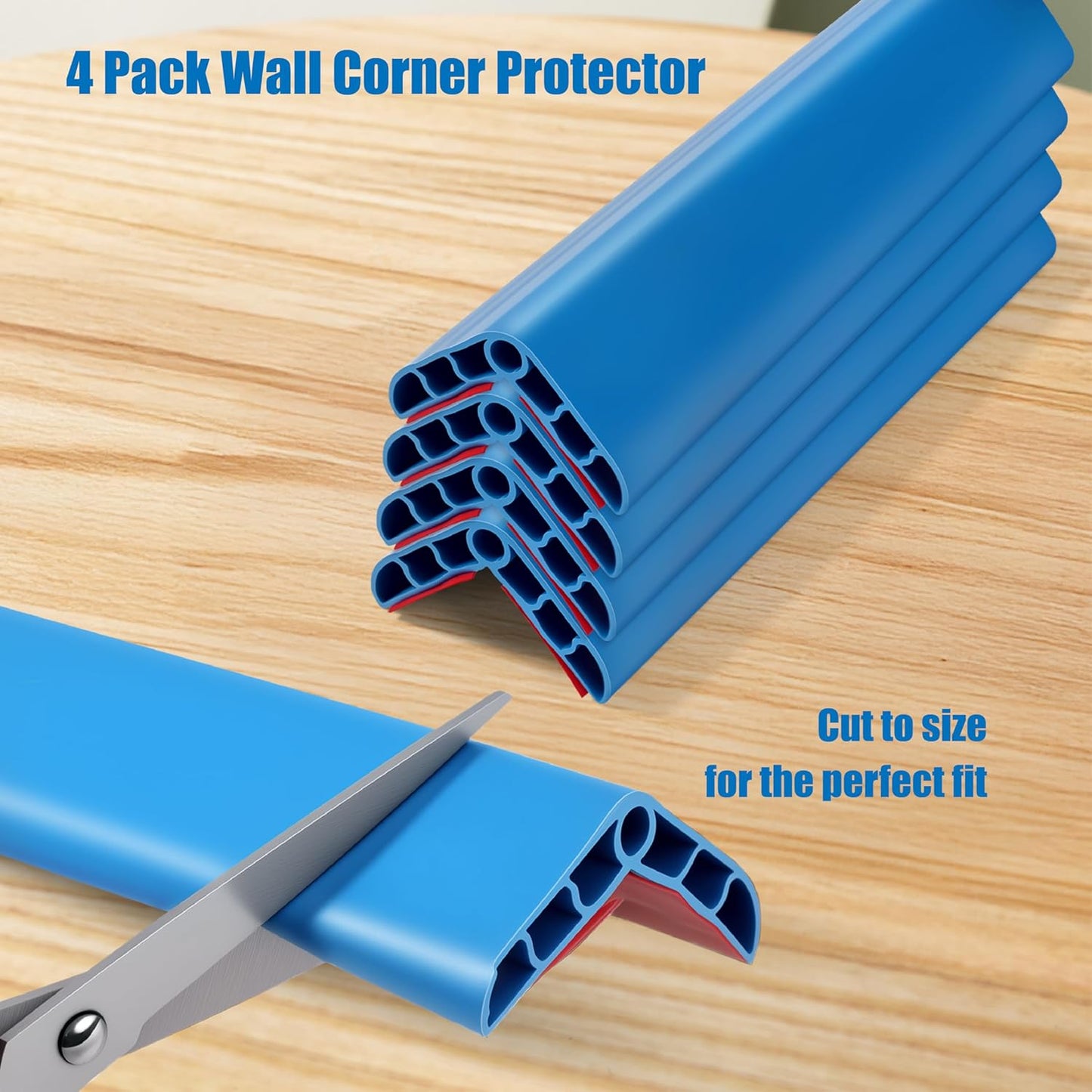 Wall Corner Edge Protector 4 Pack,1.57x1.57x23.62x0.28 inch Soft Baby Proof Corner Guards for Sharp Edges, Self-Adhesive Corner Protectors for Home, Kindergarten,Thickness-7mm(0.28 in)