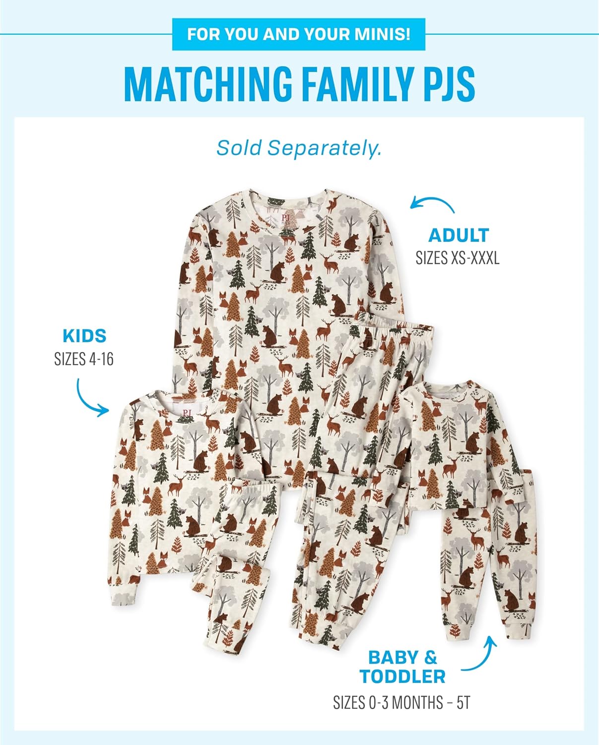 The Children’s Place Family Matching, Christmas and Holiday Pajama Sets, Cotton