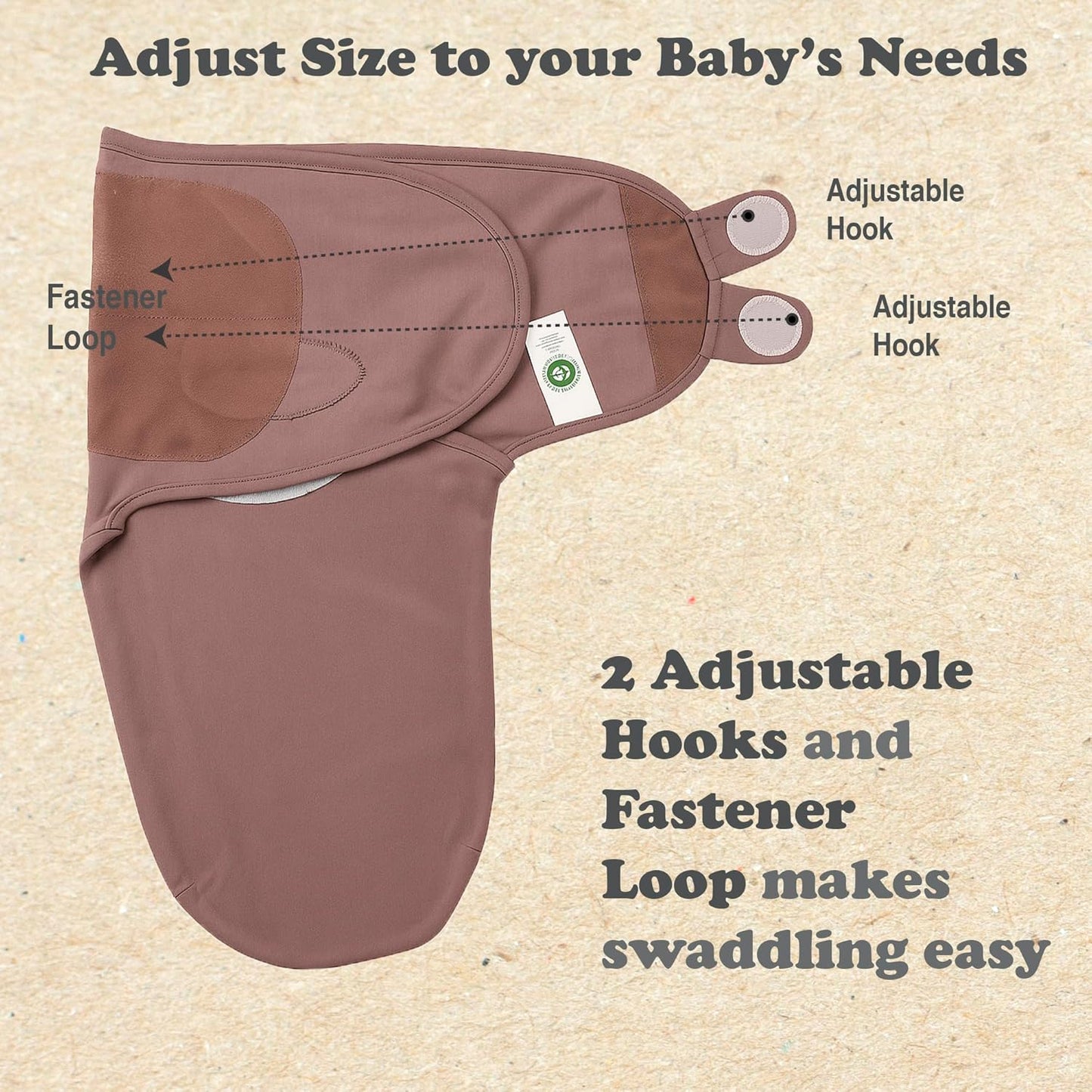 Bublo Baby Swaddles for Newborns – 3-Pack Infant Swaddles 0-3 Months – Adjustable Swaddle Sleep Sack – Soft Organic Cotton Baby Wrap for Safe & Cozy Sleep (Maroon)