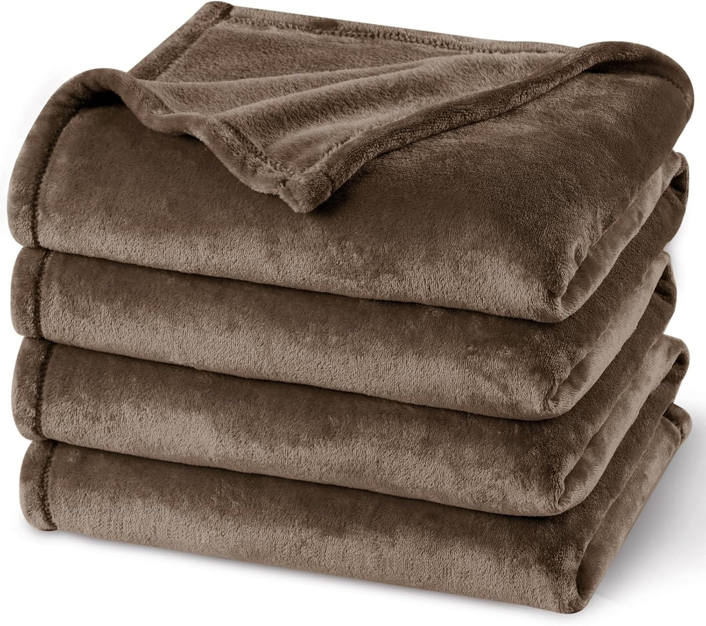 PHF Ultra Soft Fleece Blanket King Size, No Shed No Pilling Luxury Plush Cozy 300GSM Lightweight Blanket for Bed, Couch, Chair, Sofa Suitable for All Season, 108" x 90", Cocoa Brown