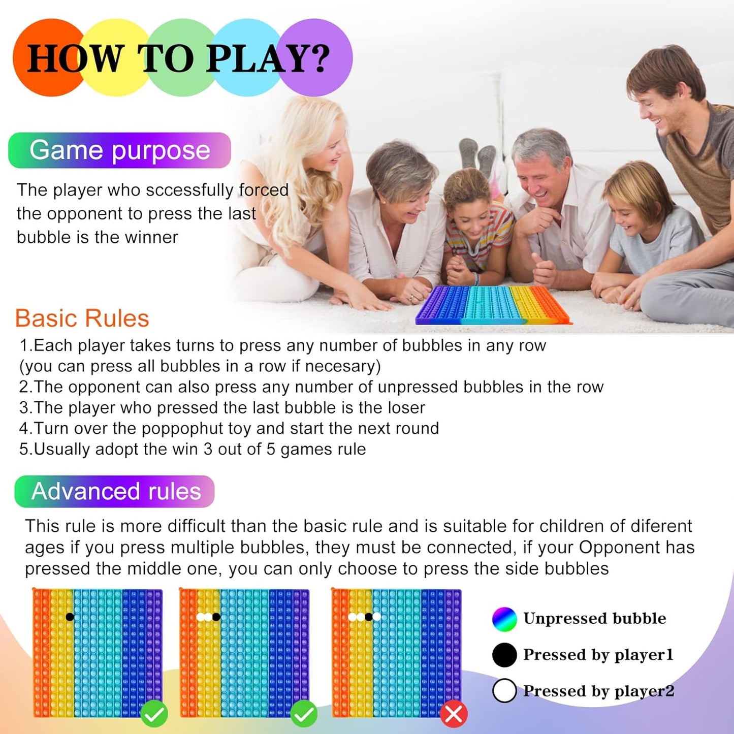 Multiplication Game Sheet DK-SIMINA Pop It Multiplication Fidget Math Toy 15x15 Multiplication Game P0PP Fidgety Toy Bubble Pressure Relief Fidgety Game Multiplication Learn Math Manipulation