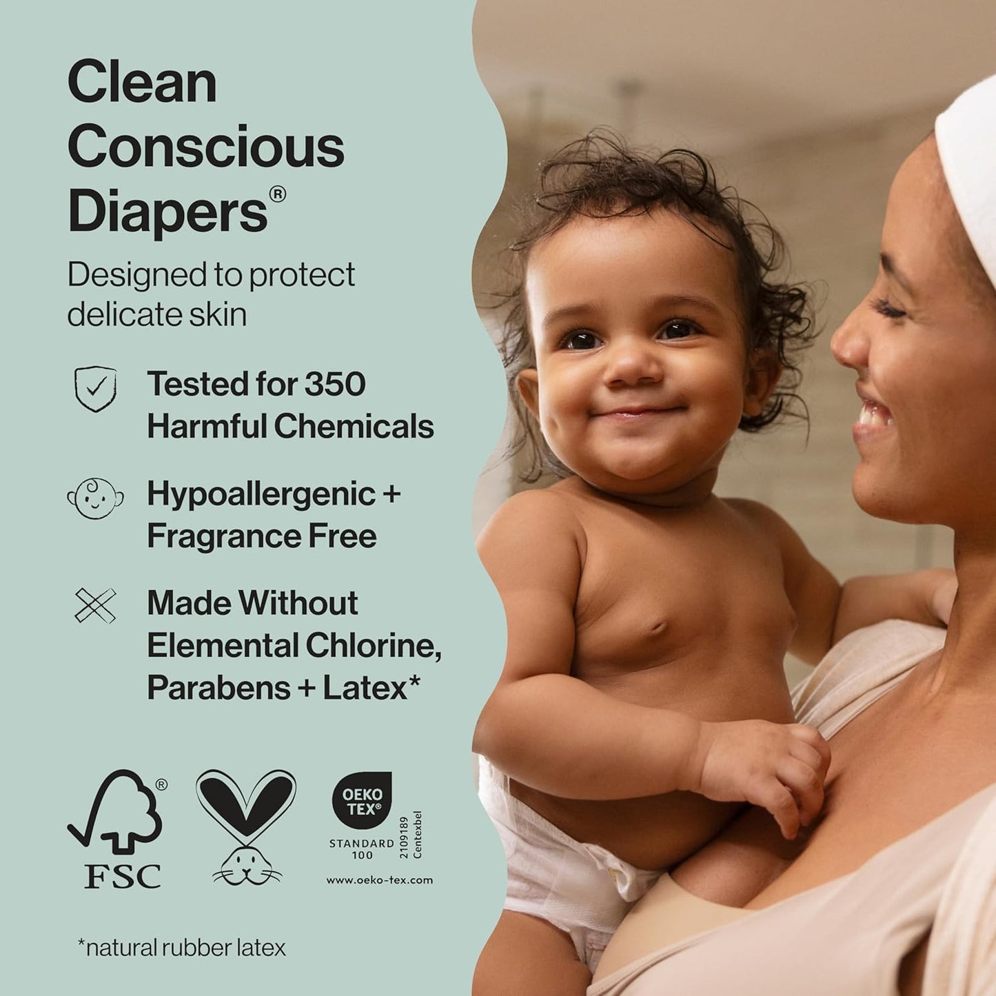 The Honest Company Clean Conscious Diapers for Delicate Skin | Up to 100% Leakproof | Hypoallergenic, Fragrance Free | Girl Prints | Super Club Box, Size 5 (27+ lbs), 84 Count (Prints May Vary)