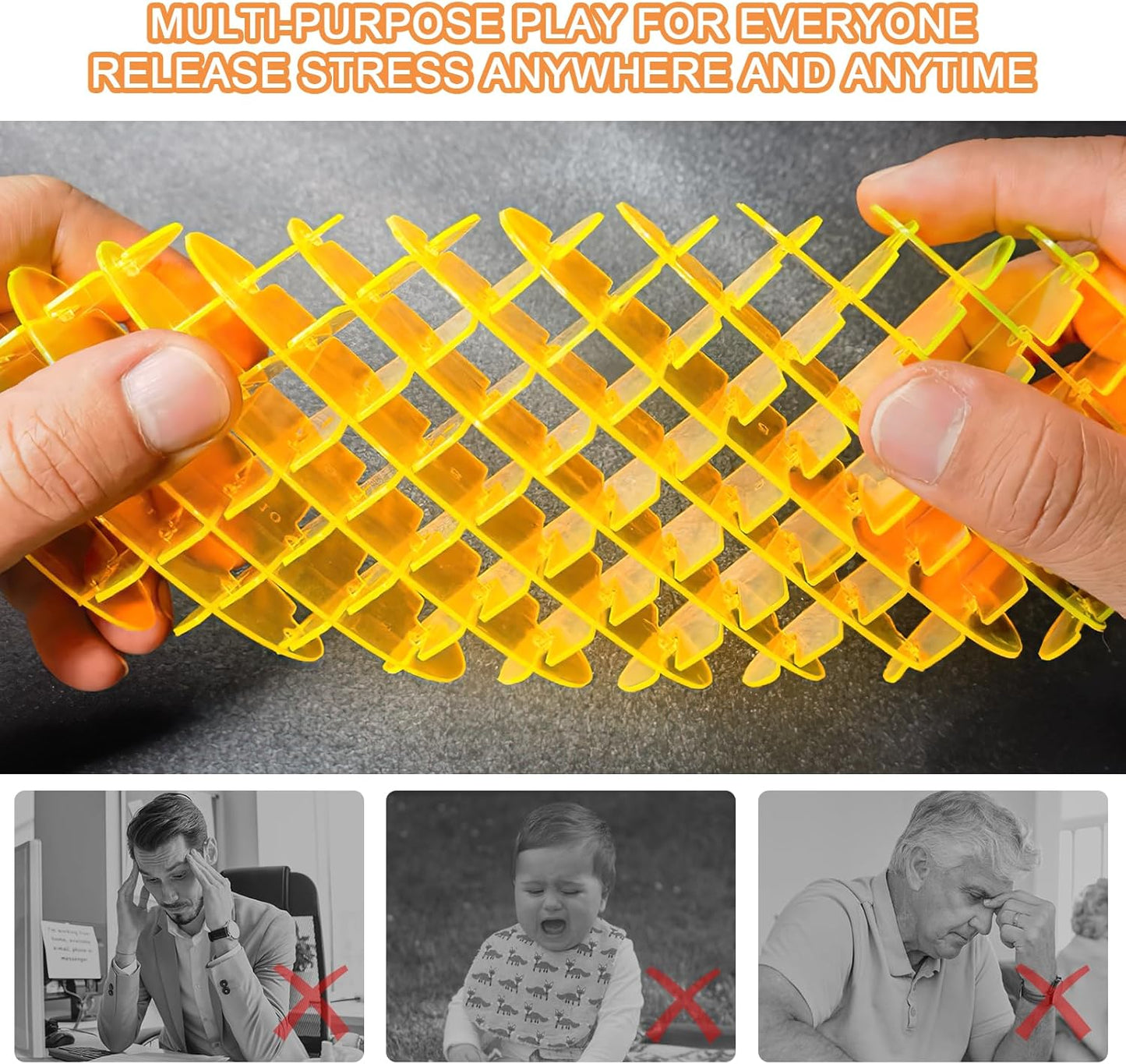 Fidget Worm Toy,3pcs Worm Big Fidget Toys Adults and Kids, Funny Stretchy Sensory Stress Toys, Fidget Sensory Squeeze Toys, Relieves Stress and Anxiety Finger Toys for Kids with Autism ADHD