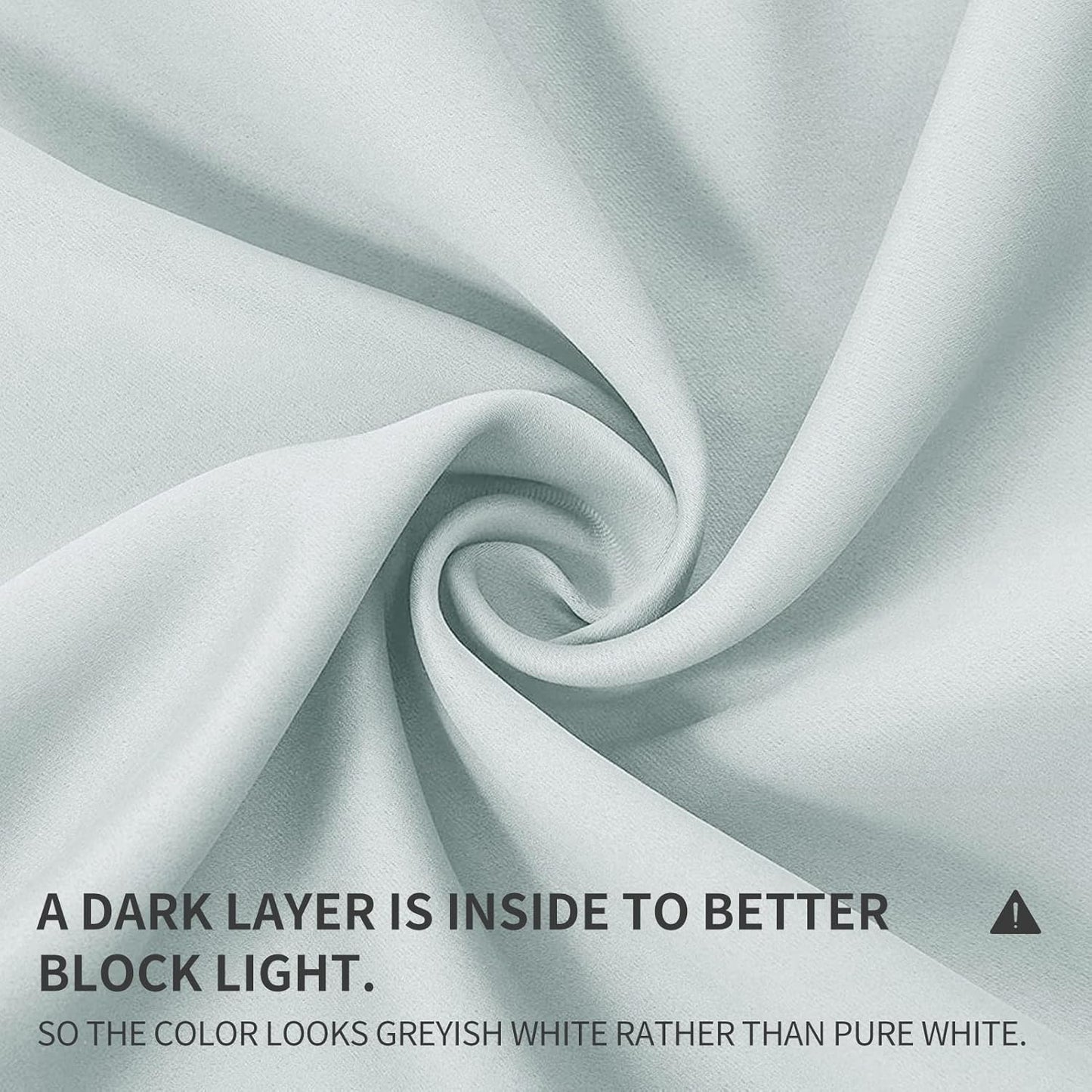 Joydeco White Curtains 84 Inches Long 2 Panels Set, Thermal Insulated Long Drapes 2 Burg, Room Darkening Grommet Drapes for Living Room Bedroom Window (W42 x L84 Inch, Greyish White)