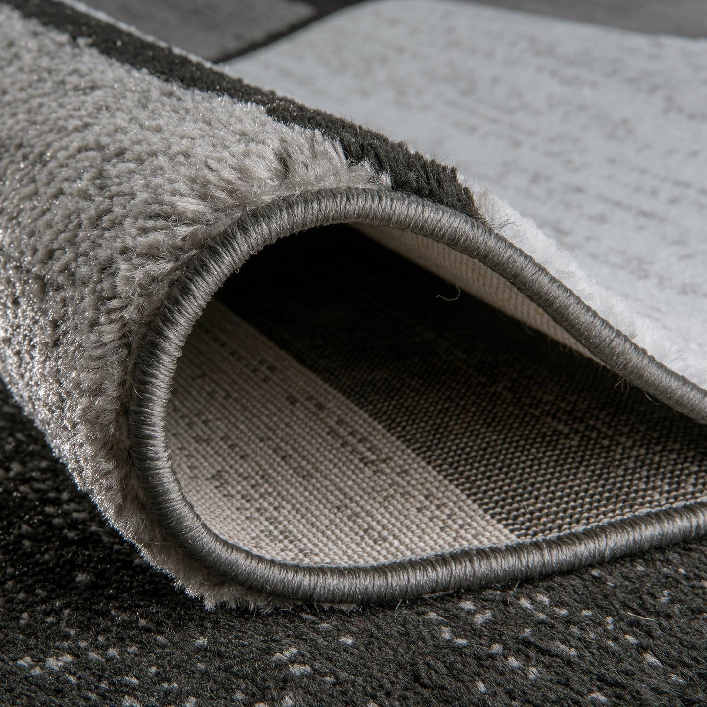 Rugshop Contemporary Modern Boxes for Home Office,Living Room,Bedroom,Kitchen Non Shedding Square Area Rug 6'6" x 6'6" Gray