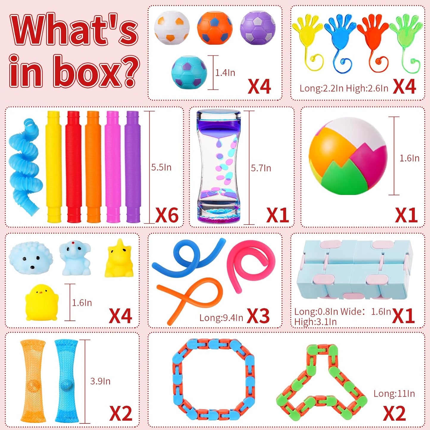 30Pcs Fidget Toys Pack Kids Sensory Party Favors Fidgets for Kids Classroom Treasure Box Toys Prizes Stocking Stuffers Goodie Bag Pinata Filler Autism Autistic ADHD Stress Relief Anxiety Toys