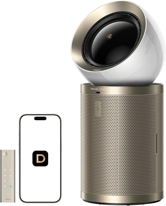 Dreame Air Purifier PM10 for Home Large Room, Cleans 5,650 ft² in One Hour with 4 Filters, Dual-way Air Oulets, Al Tracking, Air Quality Monitor with 7 Sensors, 2-in-1 Purifier & Cooler, Gold