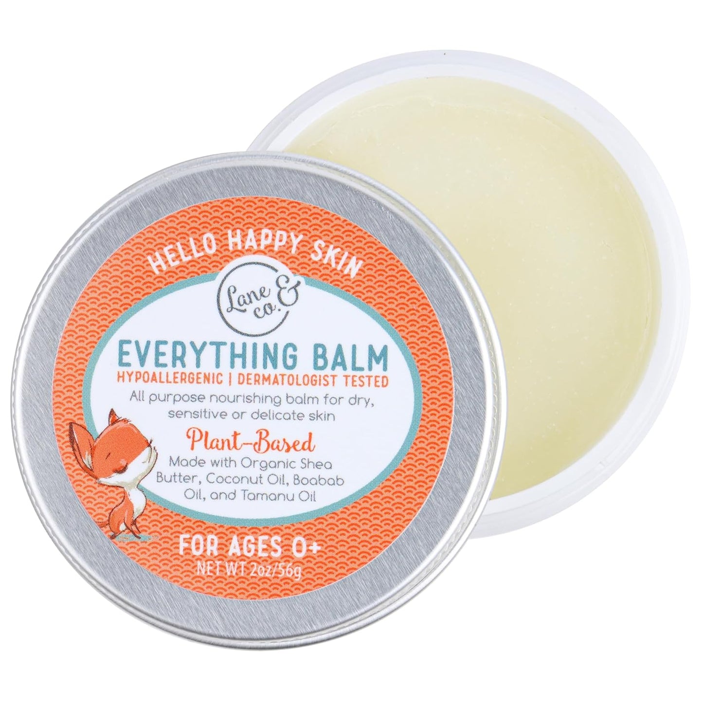 Lane & Co Everything Balm - Plant-Based Baby Care Balm for Diaper Rash, Cradle Cap, Chapped Lips, Dry Skin - Ideal for Sensitive, Delicate Newborn Skin - Suitable for Babies, Kids, Mothers, Adults