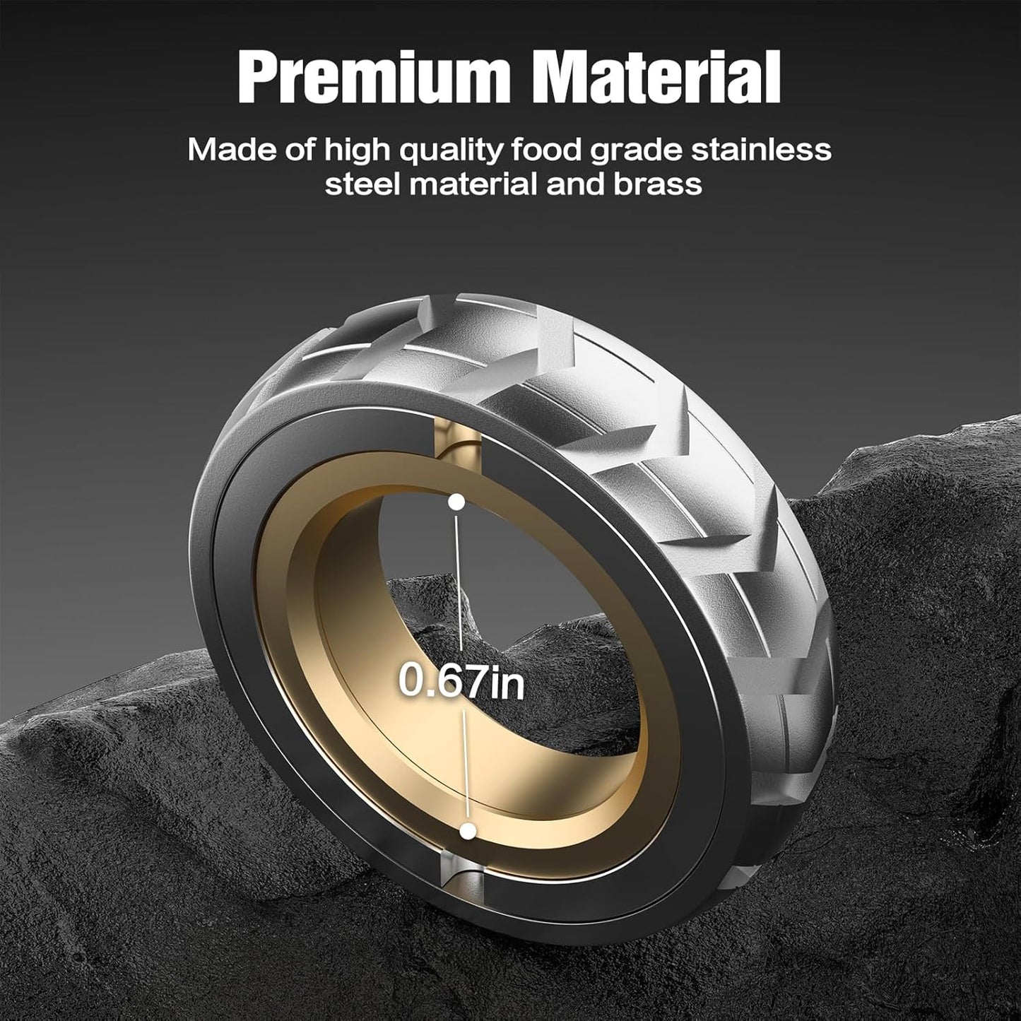 INNÔPLUS Fidget Spinners, Magnetic Rings Fidget Toy, Fidget Spinners for Adults, Metal Fidget Magnets Spinner Rings, Fidget Slider, Stress Anxiety ADHD Relief, Spinner Gifts for Adults and Kids