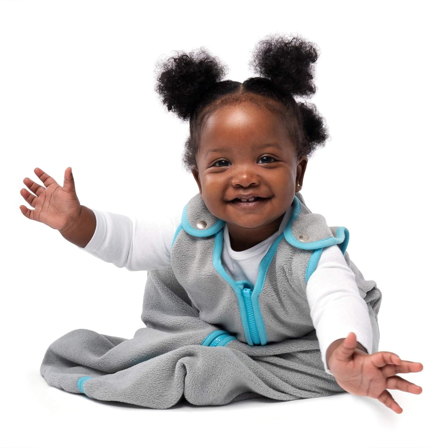 baby deedee Sleep Nest Fleece Baby Sleeping Bag, Gray, 6-18 Month