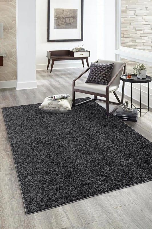 Non-Slip Washable 5x7 Area Rugs for Living Room Bedroom, Ultra Soft Bedside Rug, Indoor Floor Carpet for Kids Girls and Boys, Dorms, Nursery Rooms, Non-Skid Area Rug, Abstract Anthracite, 5' x 7'