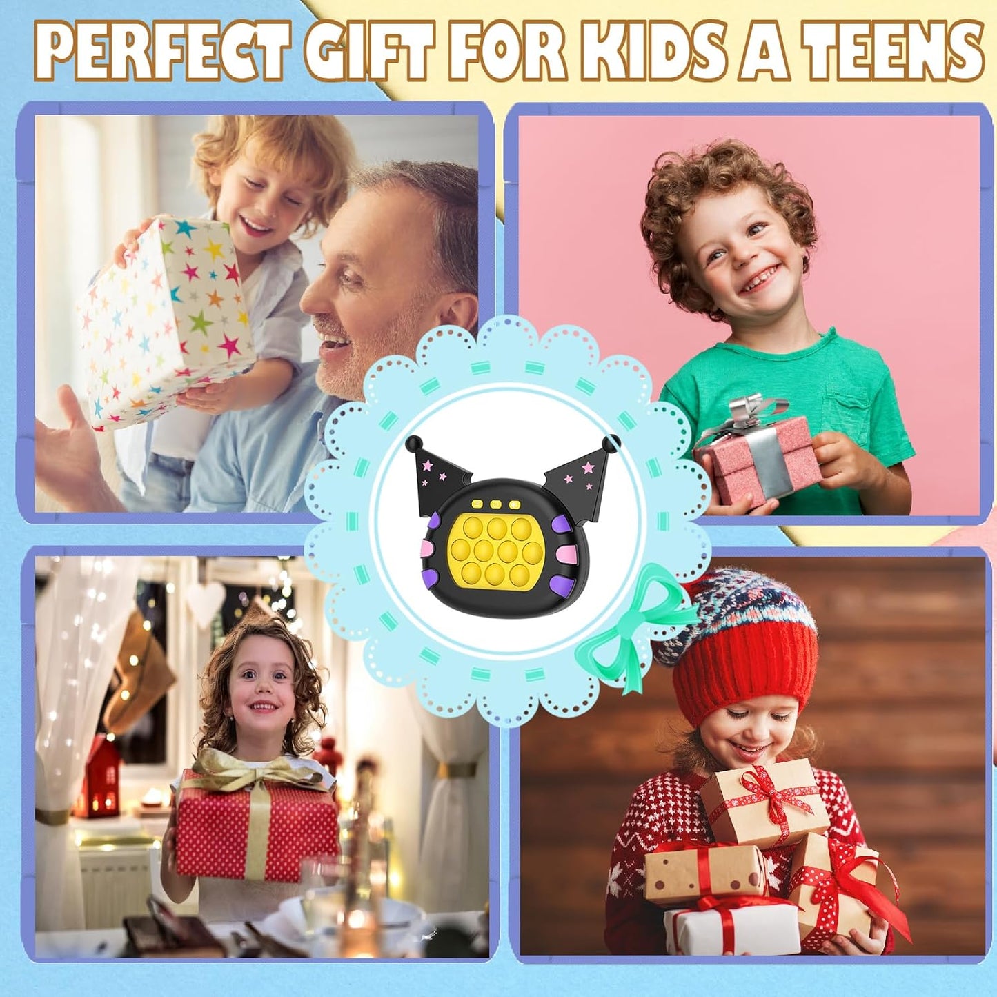 Creative Stress Relief Toys, Decompression Breakthrough Puzzle Pop Button Gopher Game Machine, Novelty Fidget Toys Party Favor Gifts for Kids Adults, Toy for 3+ Year Old (New Spirit)