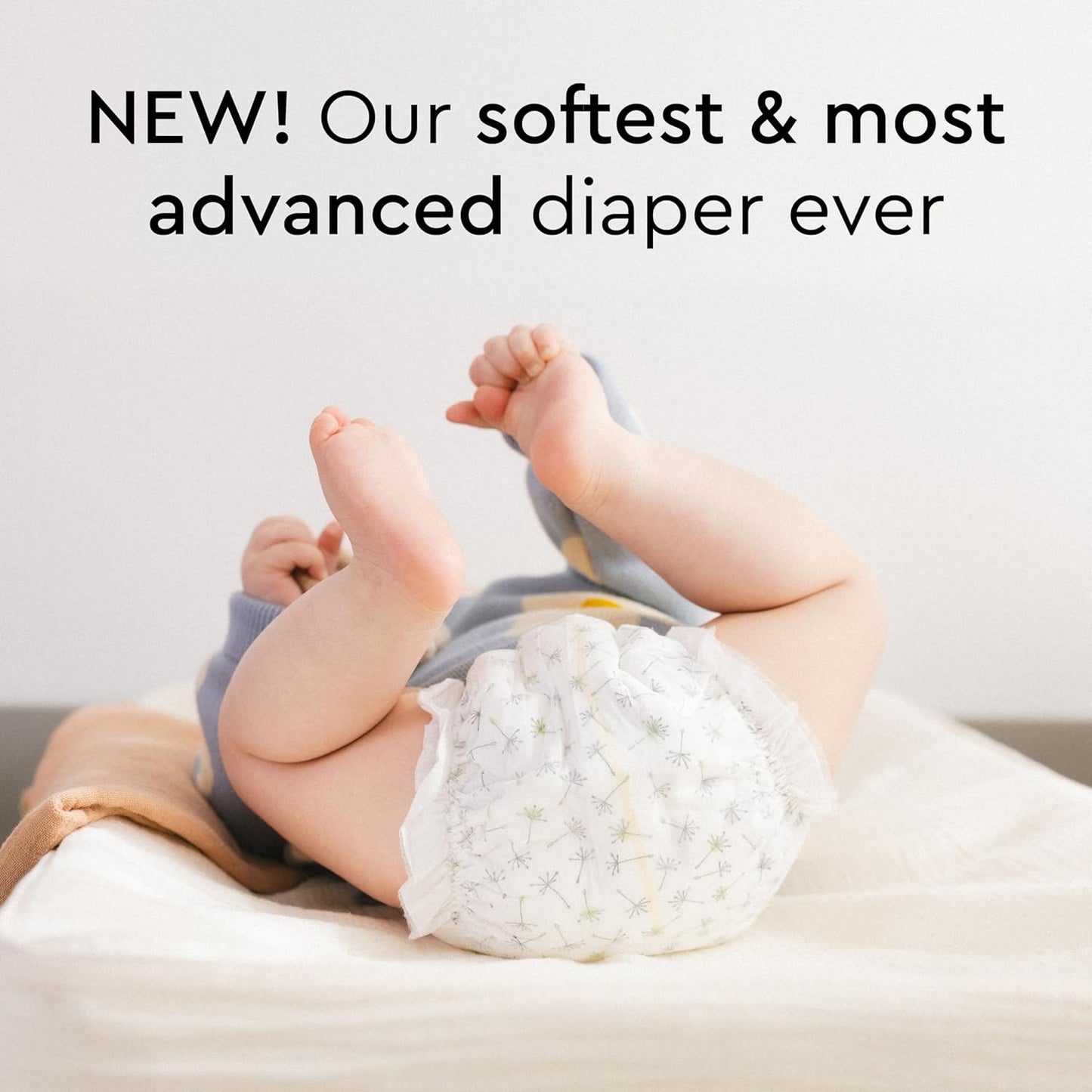 Baby Diapers - Size 3 (13-22 lbs), Half-Monthly Supply (87 Count), Leak Protection, Skin-Friendly, Ultrasoft, Perfume- & Chlorine-Free, Hypoallergenic, Dermatologist Tested, Oeko-TEX®