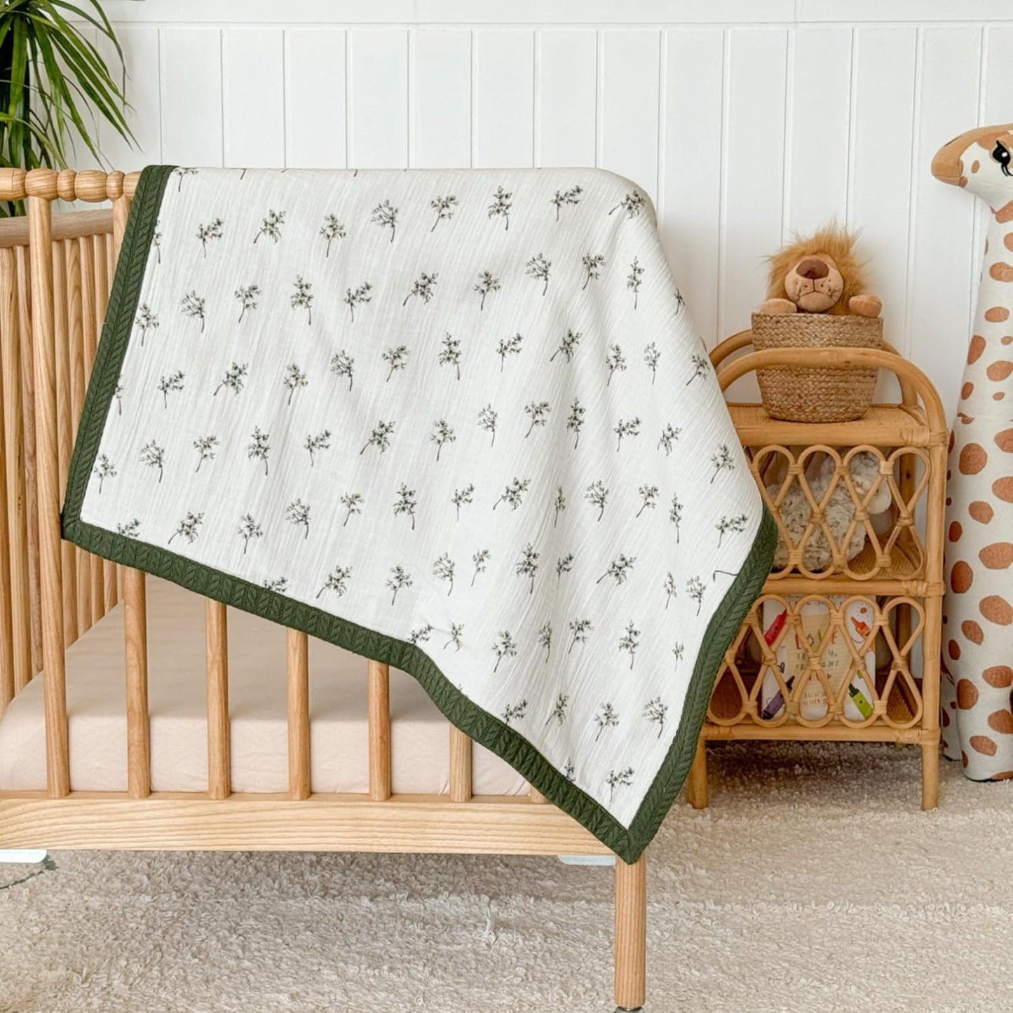 Personalized Baby Blanket with Name – Handmade 100% Organic Cotton Newborn Gift | Custom Knit Blanket for Boys, Girls, Kids & Baby Showers