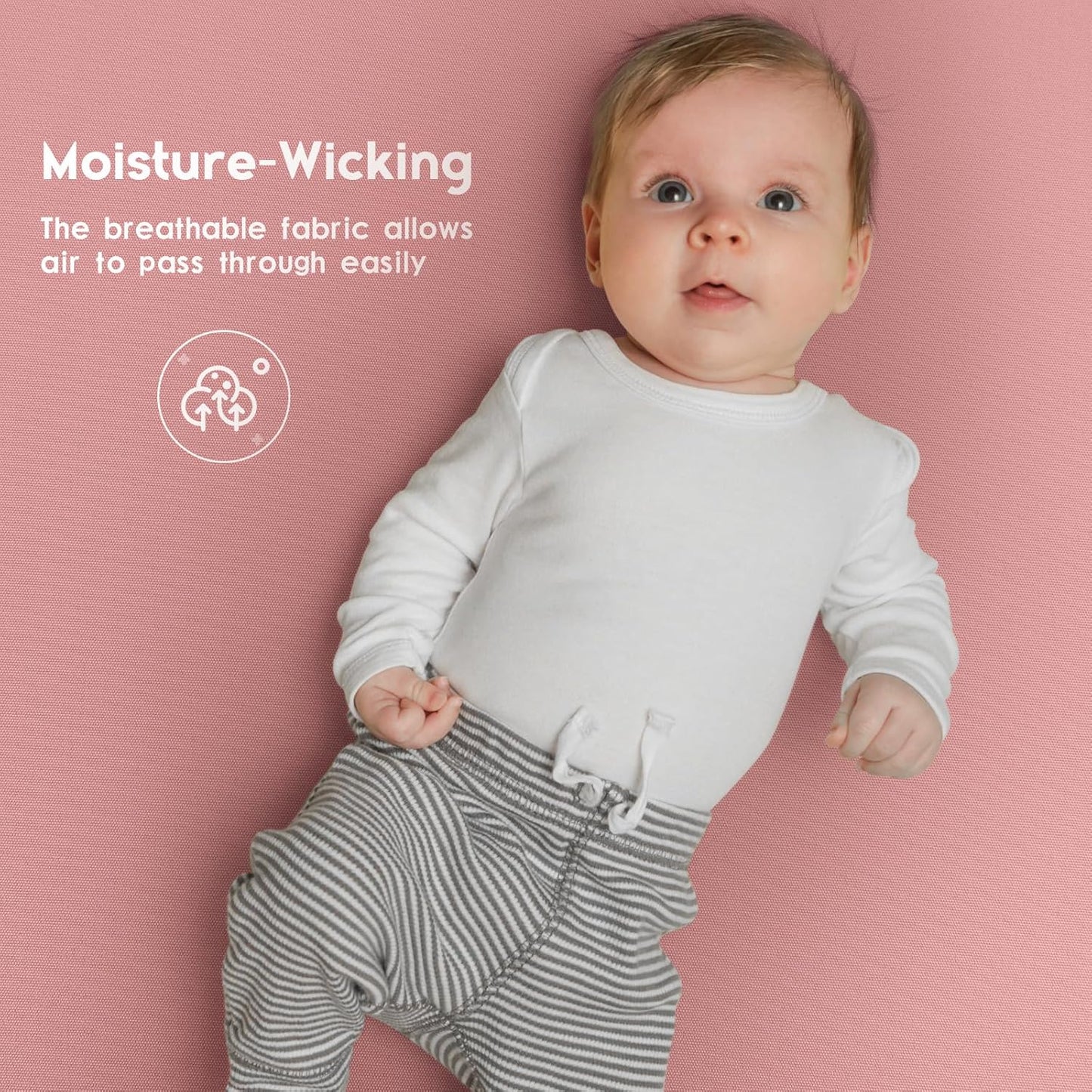 Yoofoss Baby Crib Sheets for Boys Girls, Fitted Crib Sheet 2 Pack for Standard Crib and Toddler Mattress, Super Soft Microfiber Baby Sheet 28x52x8in Pink+Love