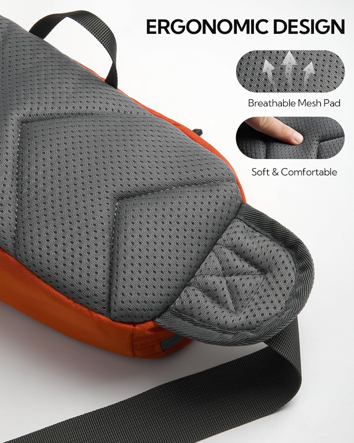 WATERFLY Fanny Pack Waist Bag: Hiking Water Bottle Holder with Strap Waist Pack for Women Men Hydration Hip Packs for Running Walking Traveling-Orange