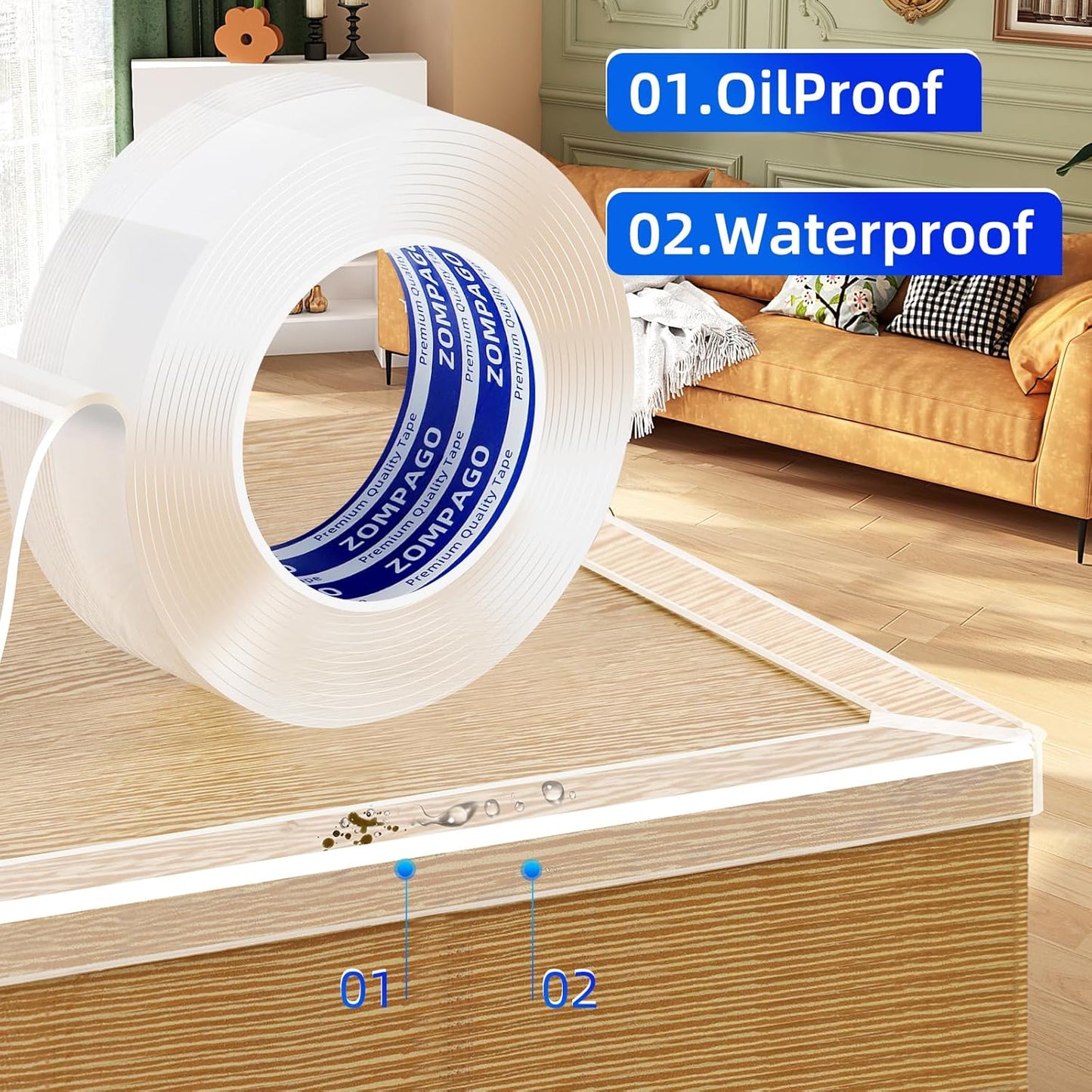 Clear Soft Corner Protectors for Furniture Strip,1.2in x9.84FT,Sharp Edge & Table Bumper,Window Edge,Wall Protector, Soft Corner Guards Safe for Proof,Table Corner Protectors in Family