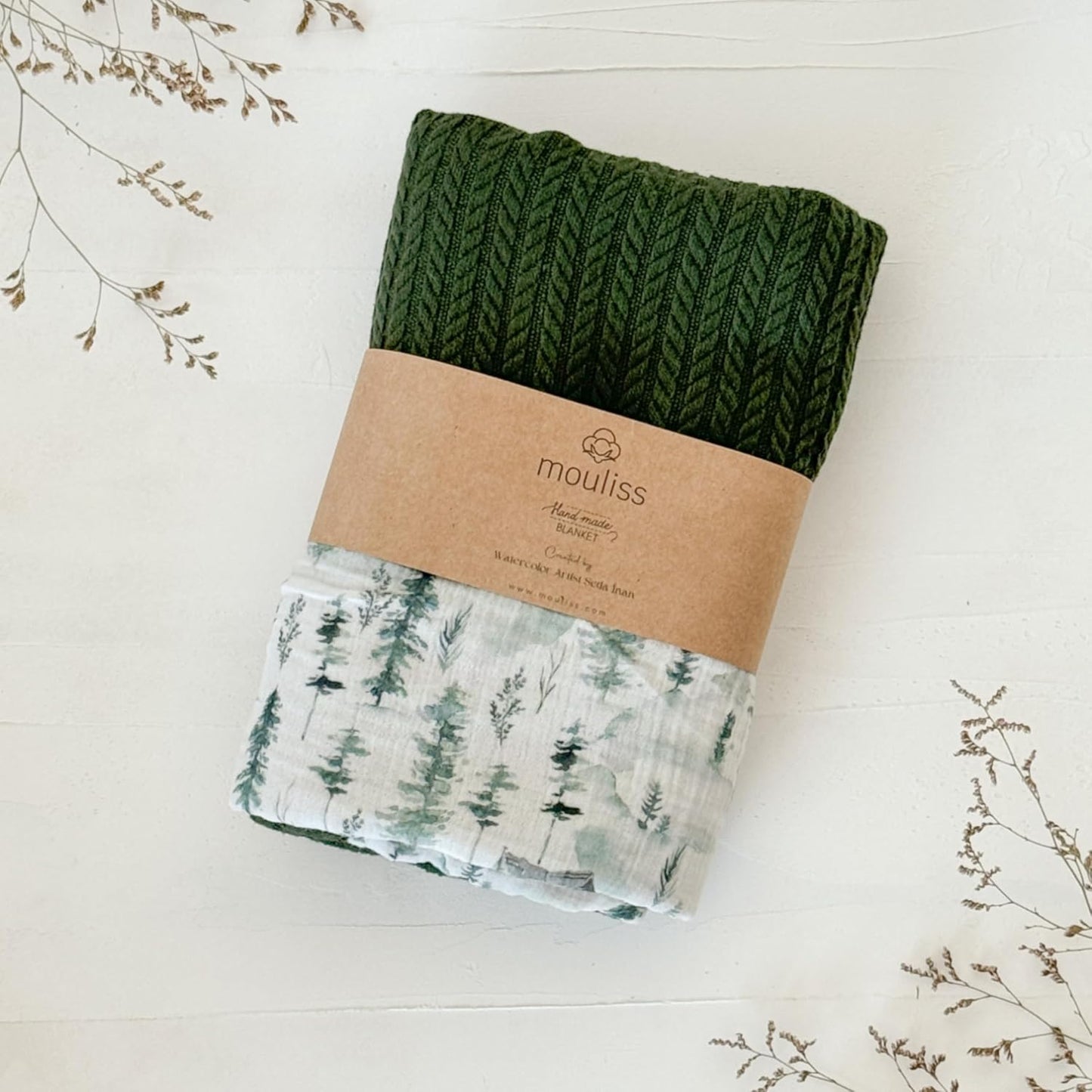 Personalized Baby Blanket with Name – Handmade 100% Organic Cotton Newborn Gift | Custom Knit Blanket for Boys, Girls, Kids & Baby Showers