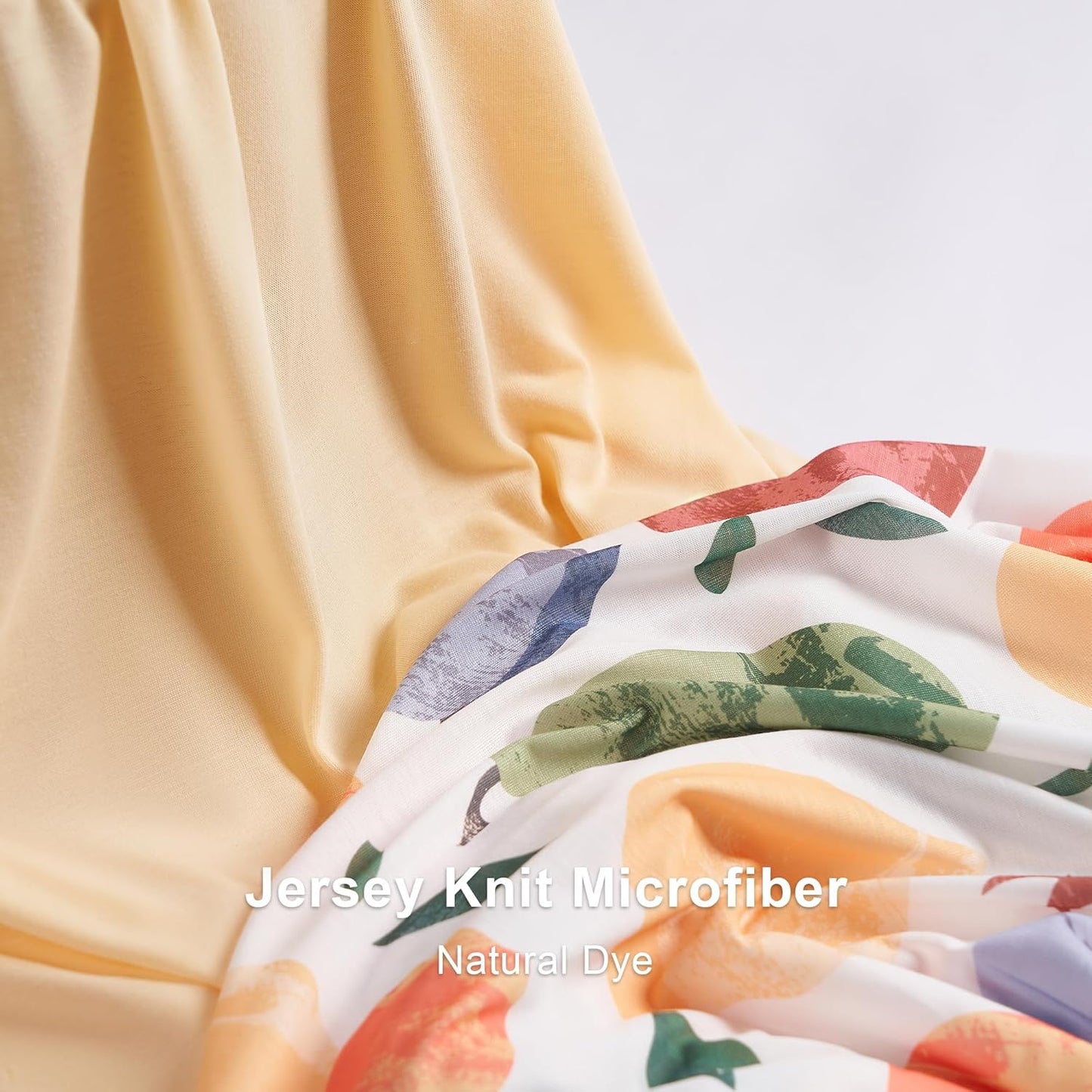 TILLYOU Baby Changing Pad Cover, Changing Table Cover for Girls Boys, Ultra Soft Breathable, 2 Pack Fruit Shadow & orangish