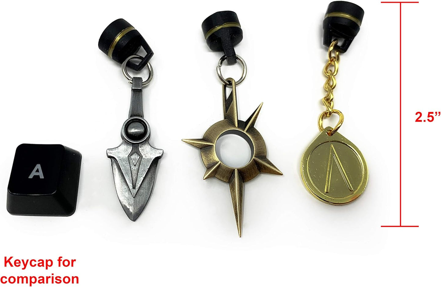 Citadel Black Mini Desktop Buddy - 3 Pack - Magnetic Metal Gaming Accessory with Drawstring Bag, Mini Video Game Pendant, Strong Neodymium Magnet, Gift for Gamers