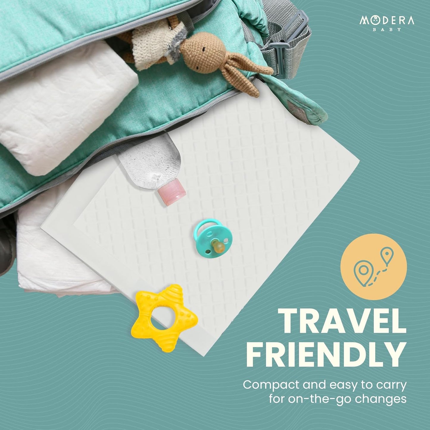 Organic Cotton Disposable Changing Pad Liners | Large 18x24 Hypoallergenic Ultra Absorbent & Waterproof Super Soft, Quilted Underpads for Baby Diaper Table & Travel, Leak Proof & Mess Free [100-Pack]