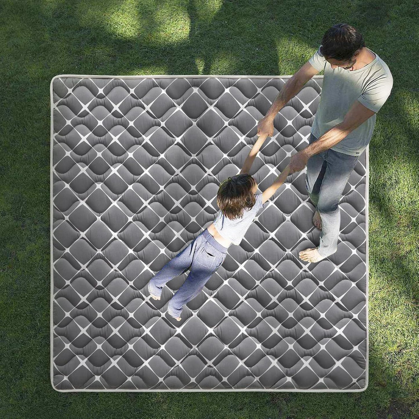 Vibe bear Baby Foam Play Mat, 50x50 Inches Baby Crawling Mat, Thicken One-Piece Baby Playmat, Non Slip Washable Baby Play Mat for Playing, Soft Floor Mat for Babies, Infants, Toddlers