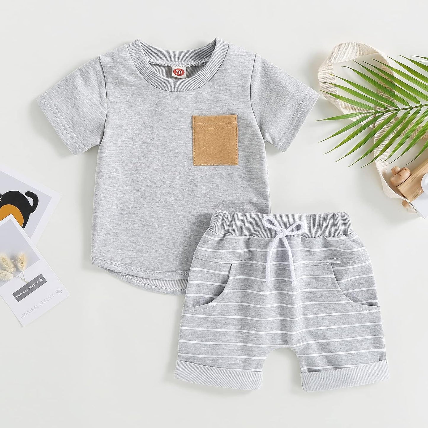 Mubineo Infant Toddler Baby Boy Summer T Shirt Shorts Outfits Short Sleeve Tee Tops Clothes Set