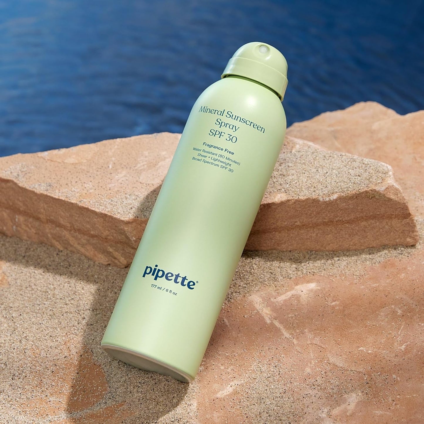 Pipette Baby Mineral Sunscreen Spray SPF 30, Broad Spectrum with Non-Nano Zinc Oxide, Water Resistant UVB/UVA Non-Toxic Sun Protection for Kids & Sensitive Skin, 6 oz