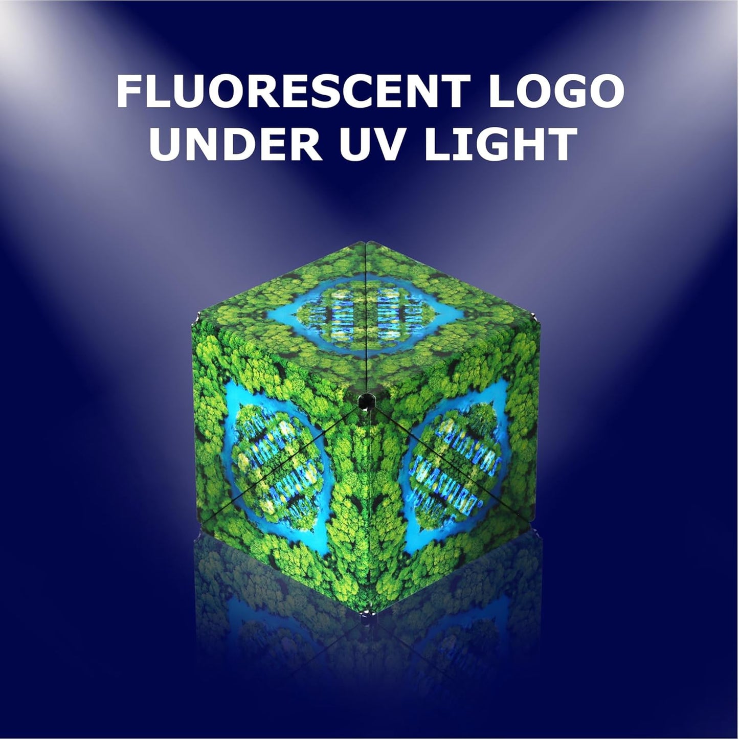 SHASHIBO Shape Shifting Box - Award-Winning, Patented Fidget Cube w/ 36 Rare Earth Magnets - Transforms Into Over 70 Shapes, Download Fun in Motion Toys Mobile App (Wild Series - Jungle)