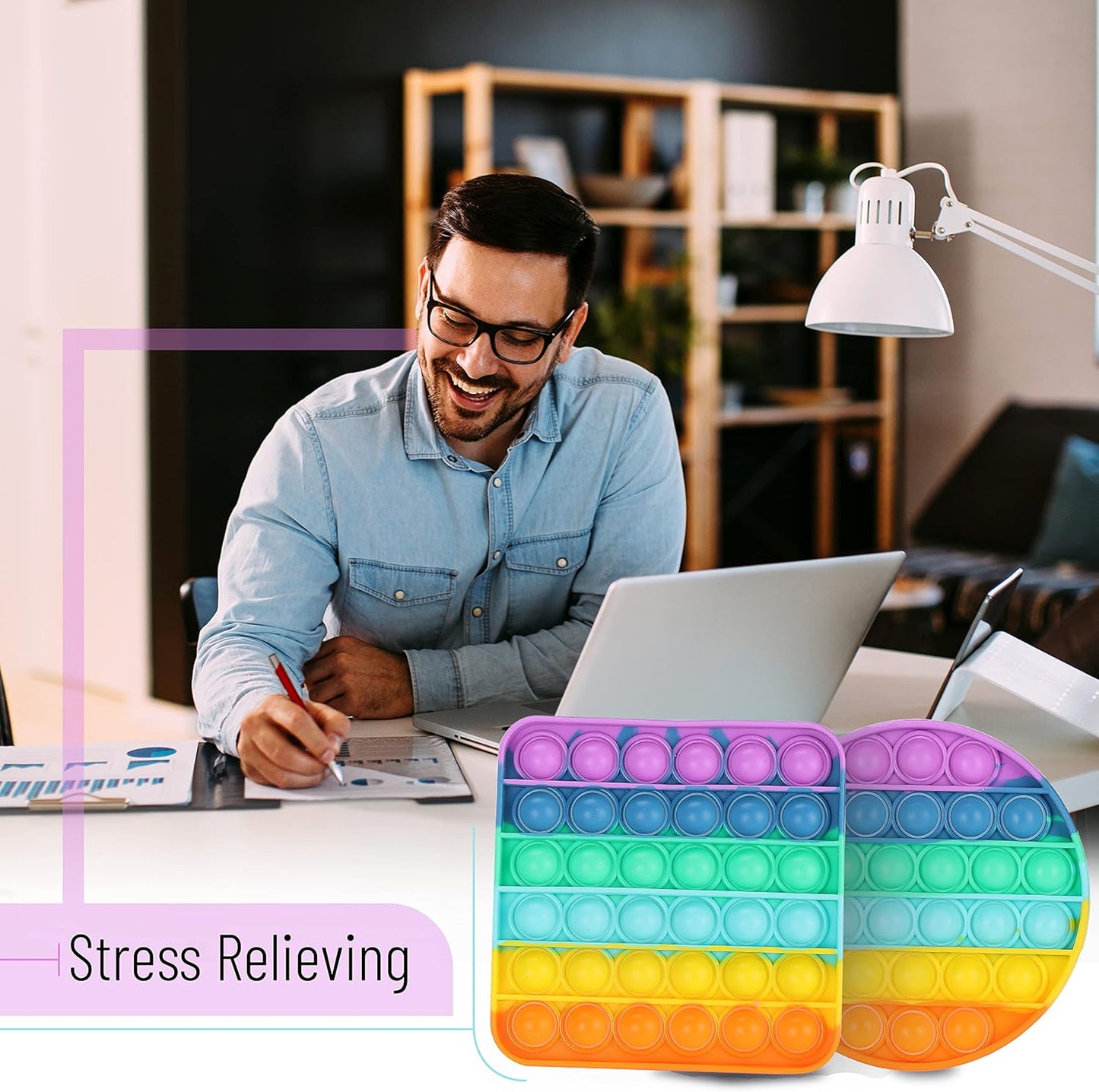 Mr. Pen- Poppers Fidget Toy, 2 Pack, Bubble Poppers Fidget Toy, Poppet Fidget Toy, Bubble Sensory Fidget Toy, Bubble Push Toy, Fidget Poppers, Kids Fidget Toys.