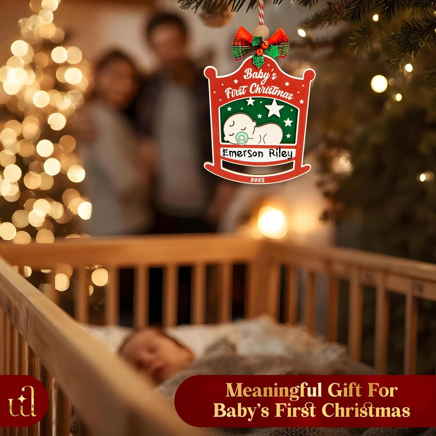 Baby First Christmas Ornament 2025 for Girl Boy - Baby's 1st Ideas for Parents, Babies Newborn Ornament Keepsake Babys First Xmas Ornaments for Xmas Tree Decorations