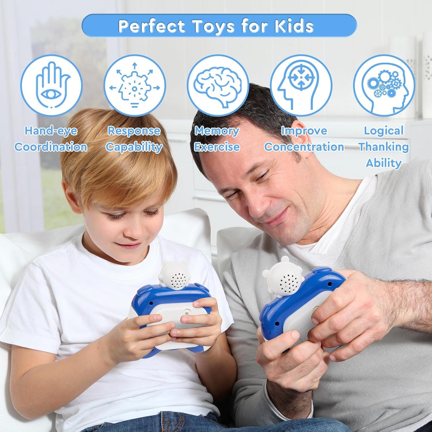 Quick Push Fidget Toy for Kids Adults, Fast Speed Pushing Game Console, Handheld Push Bubble Stress Relief Toy Astronauts