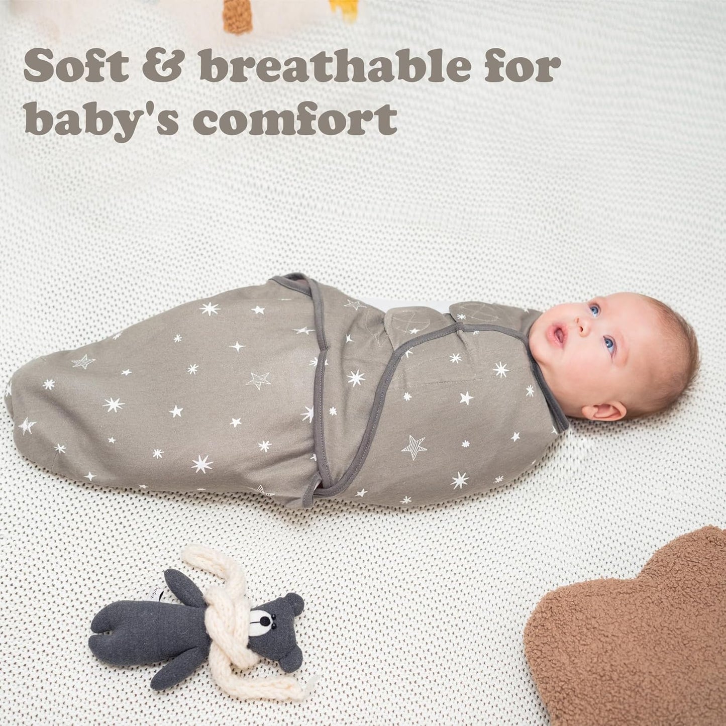 Preemie Swaddles 4-7 lbs - 3-Pack Premature Babies Swaddle Sleep Sack - Organic Cotton - Premature Infant Sleeping Sack - Easy Adjustable Baby Swaddle Blanket Wrap (Galaxy)