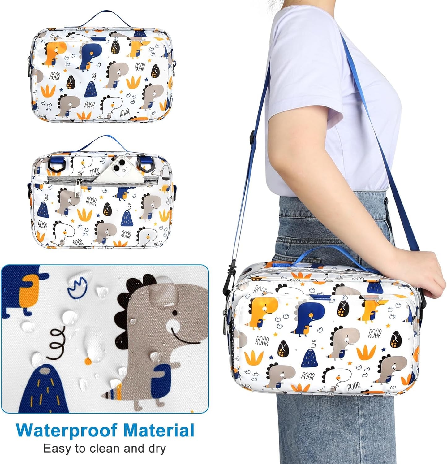 Accmor Stroller Organizer, Universal Stroller Organizer with Insulated Cup Holder Pocket, Dual Purpose Large Capacity Stroller Bag Caddy, Stroller Accessories Fits for Uppababy, Doona, Nuna Strollers