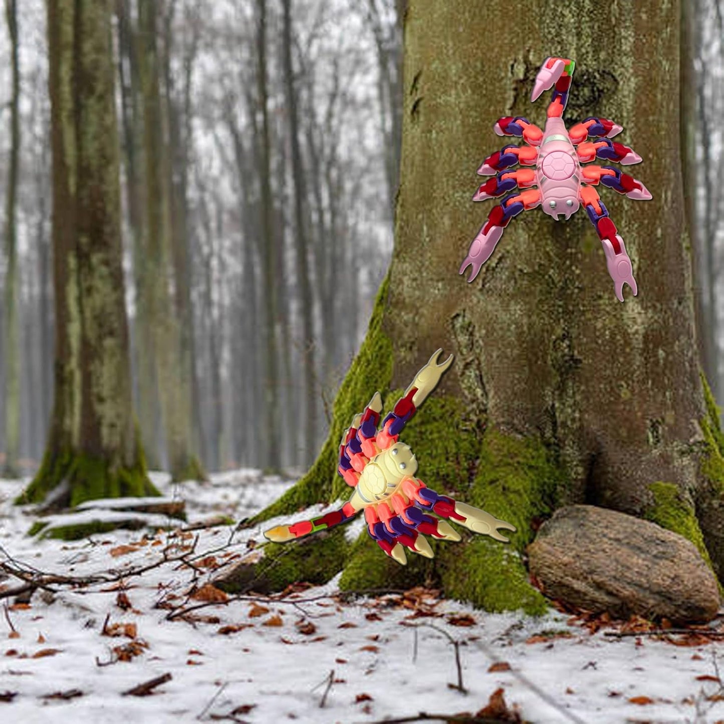 Scorpion Fidget Toy, Animals Fidget Toys for Kids, Wacky Tracks Fidget Toys for Toddlers, Transformable Fidget Toy for Kids with Autism, ADHD, EDC (Scorpion, 4 Pack)